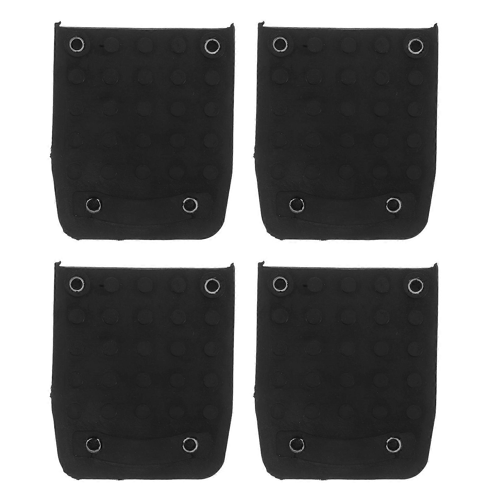 4pcs Anti-Slip Rubber Stilt Sole Replacement Pads - Heavy-Duty Non-Slip Foot Mats With Screws For Drywall Stilts Plastering Painting Wire Installation
