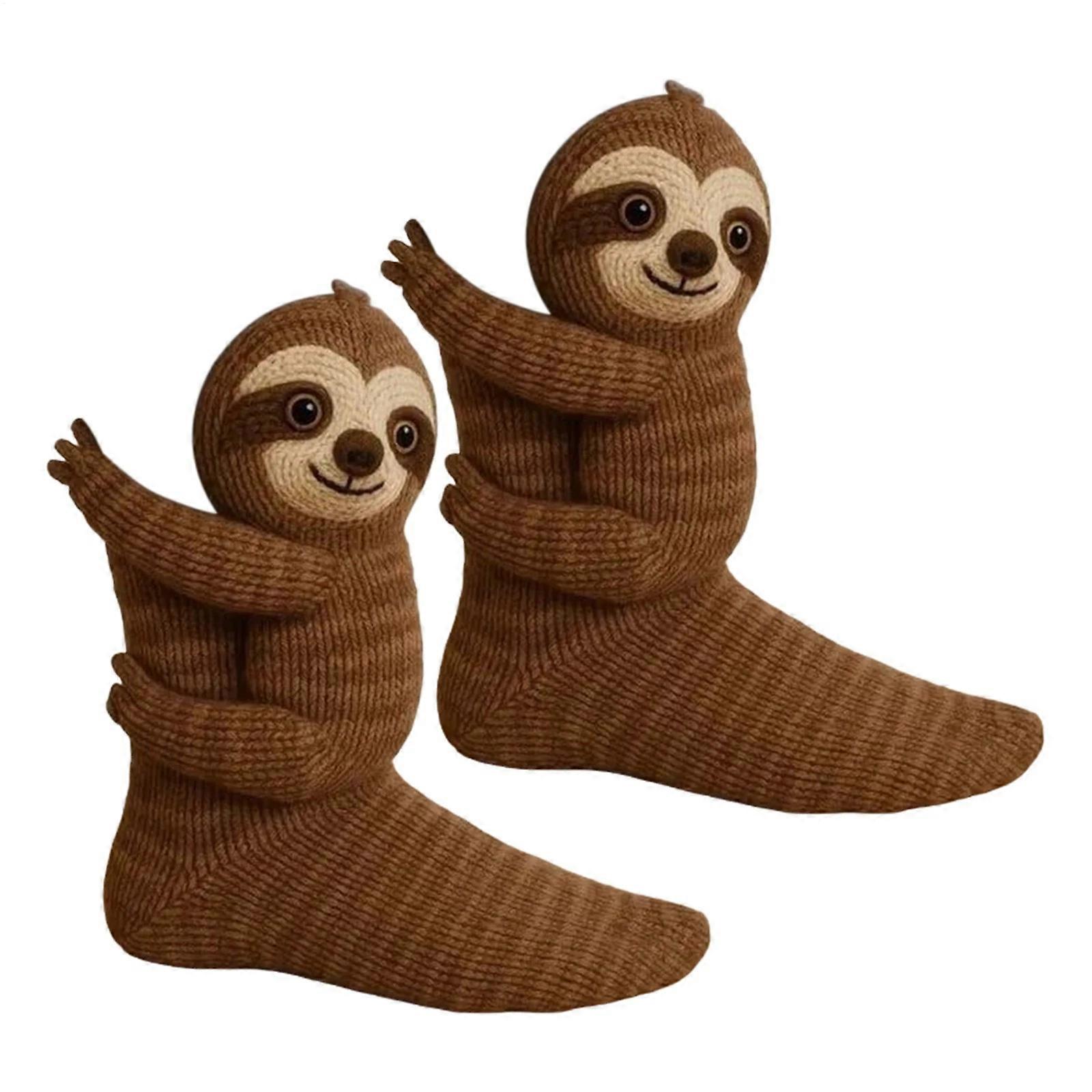 15 Çeşit 3D Sevimli Hayvan Desenli Örgü Çorap, Unisex Komik Kışlık Çorap