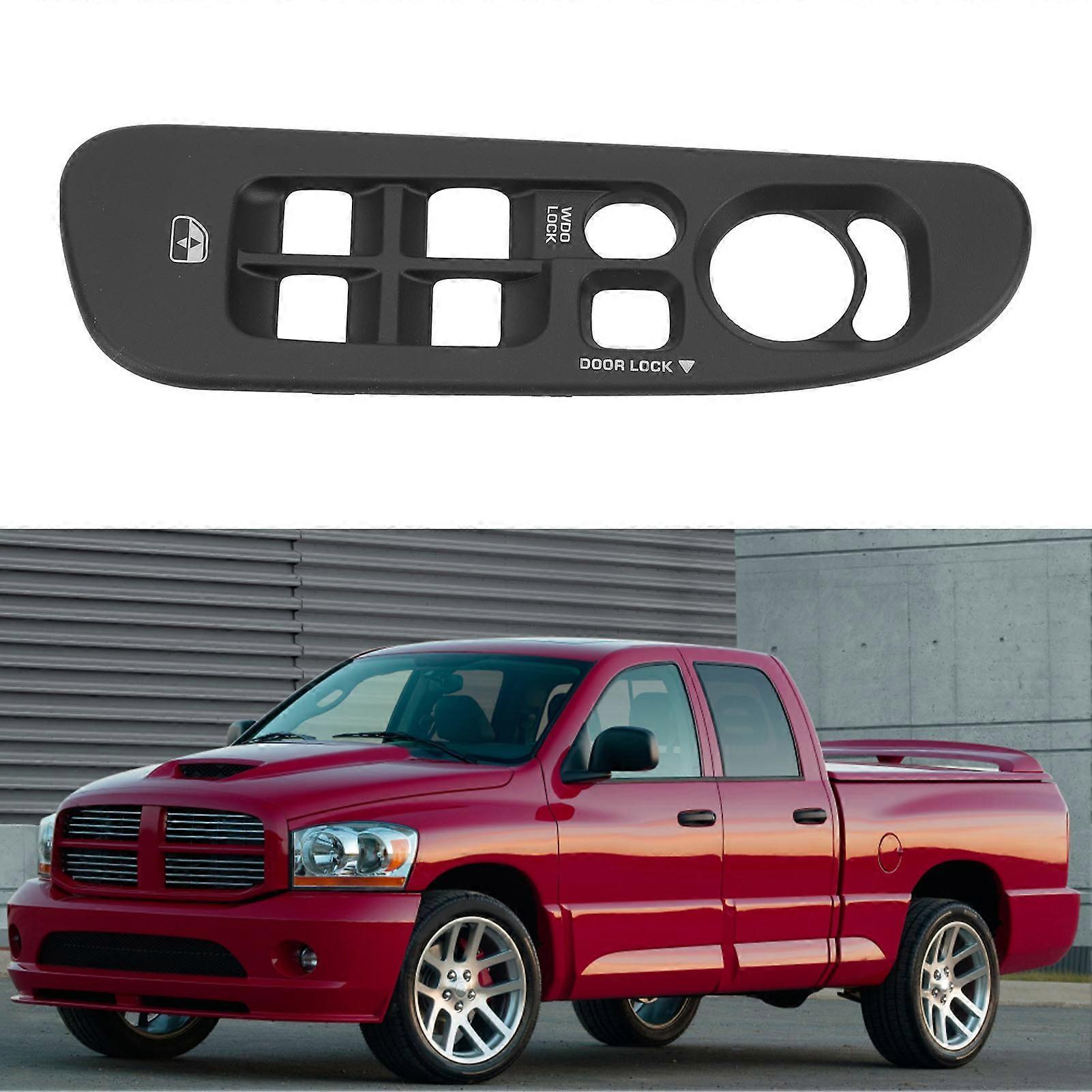 Driver Side Window Switch Bezel 5HZ71XDHAE Power Window Control Switch Cover Panel for 1500 2500 3500 2006‑2008 Black 