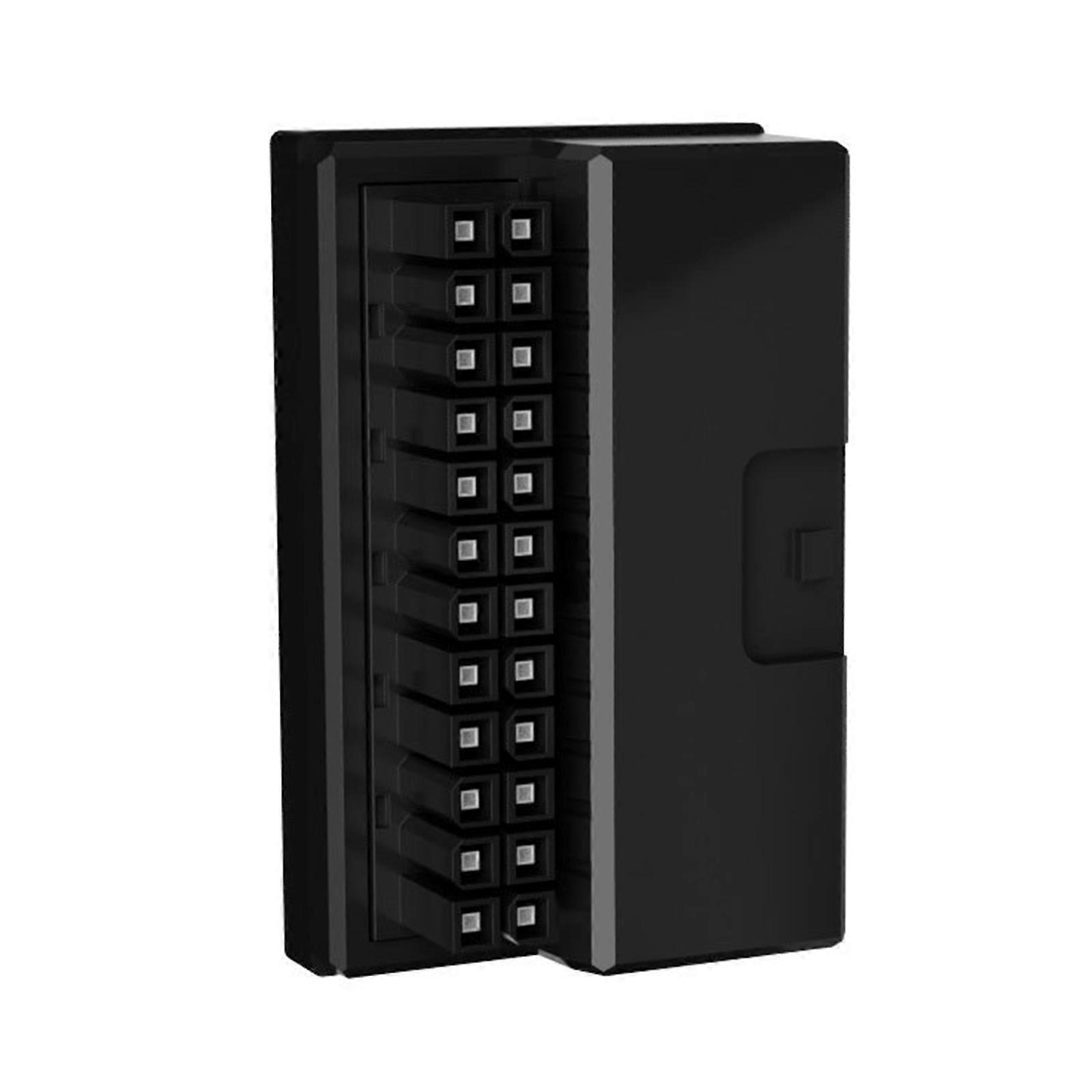Right Angled ATX24Pin Power Connectors Converter For Desktop Motherboards Space Efficient Layout Easy Installation Multicolor