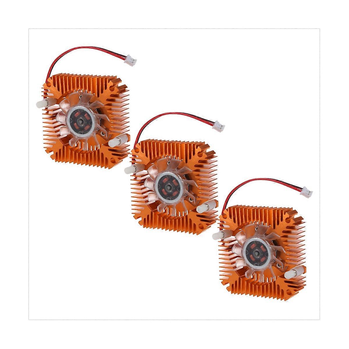 3X PC-dator Bärbar CPU VGA-grafikkort 55mm kylare kylfläkt kylfläns