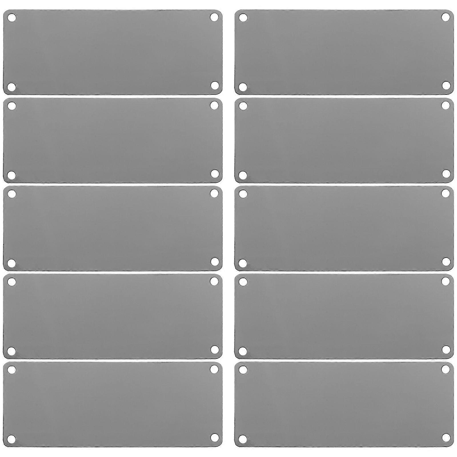 10pcs Name Signs DIY Engraving Blank Signs Multi-function Metal Sign Blanks