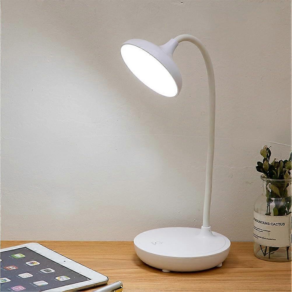 Touch Control Desk Lamp Flexible LED Reading Light With Adjustable Brightness White