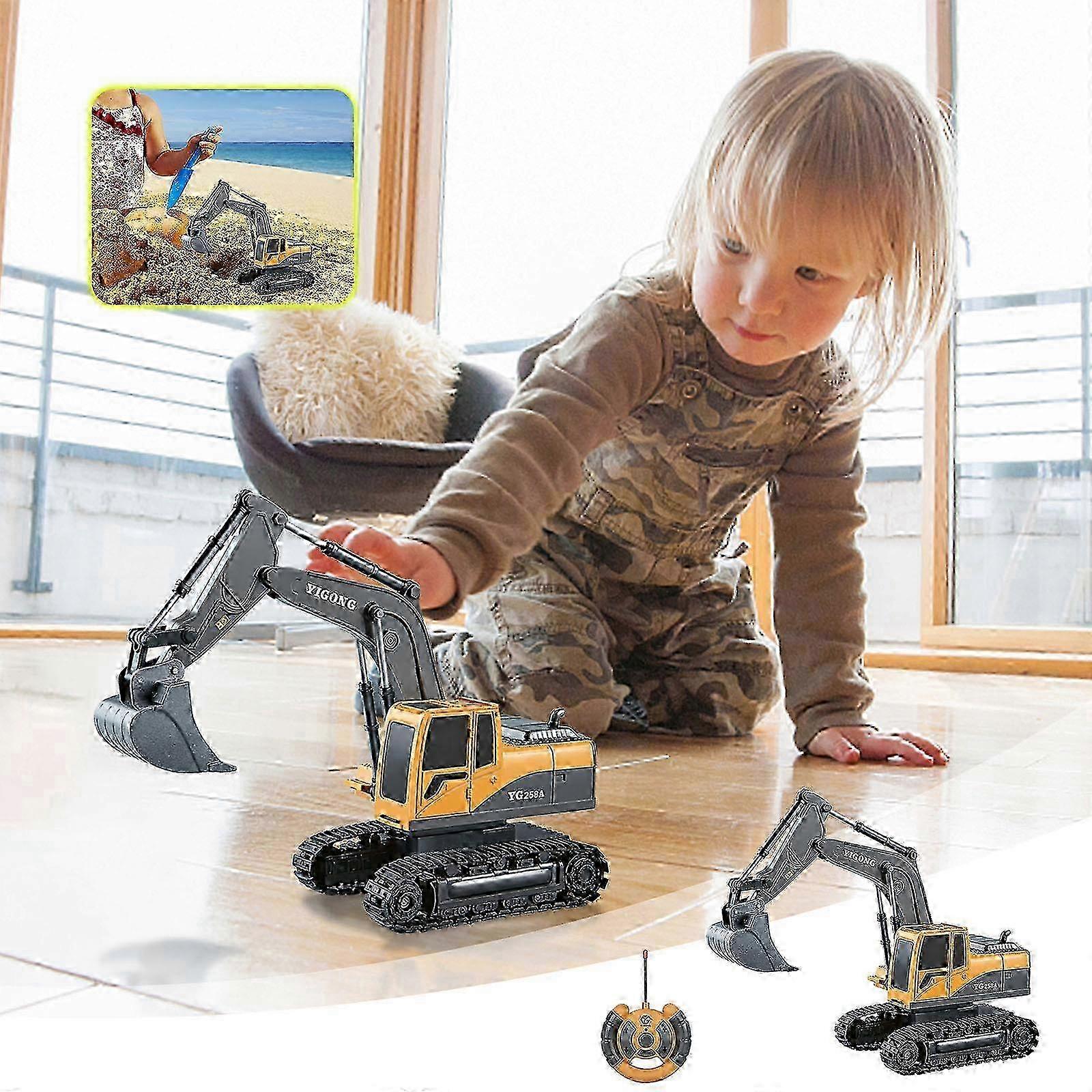 Electronic Devices Auto Parts 6-channel Alloy Excavator Wireless Remote Control Digging Children Simulation Remote Control Engineering Vehicle C