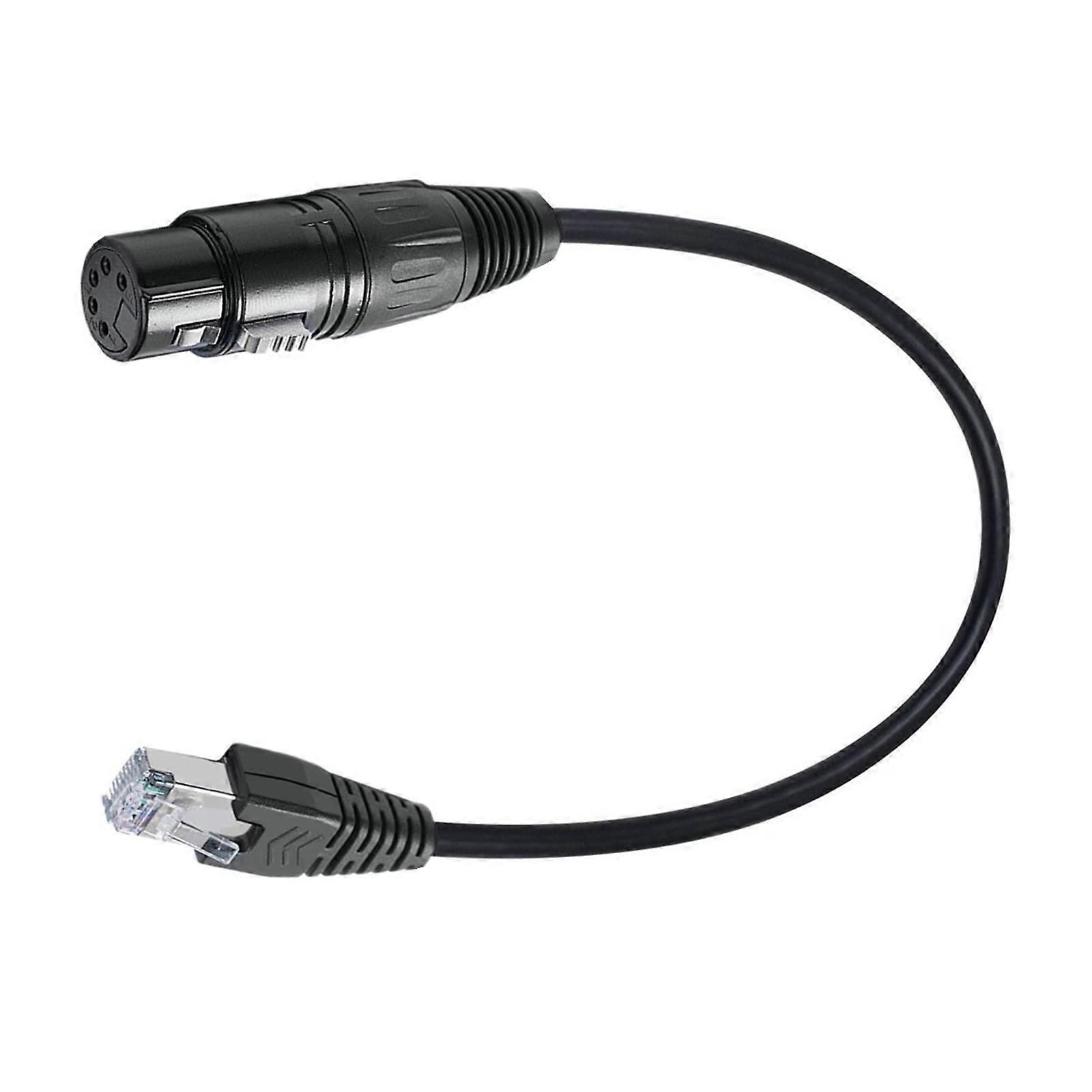 כבל מתאם נעילה XLR5P ל-RJ45 חיבורים מיידיים למגברי KTV במה, כבל הארכה לרשת, ססגוניות