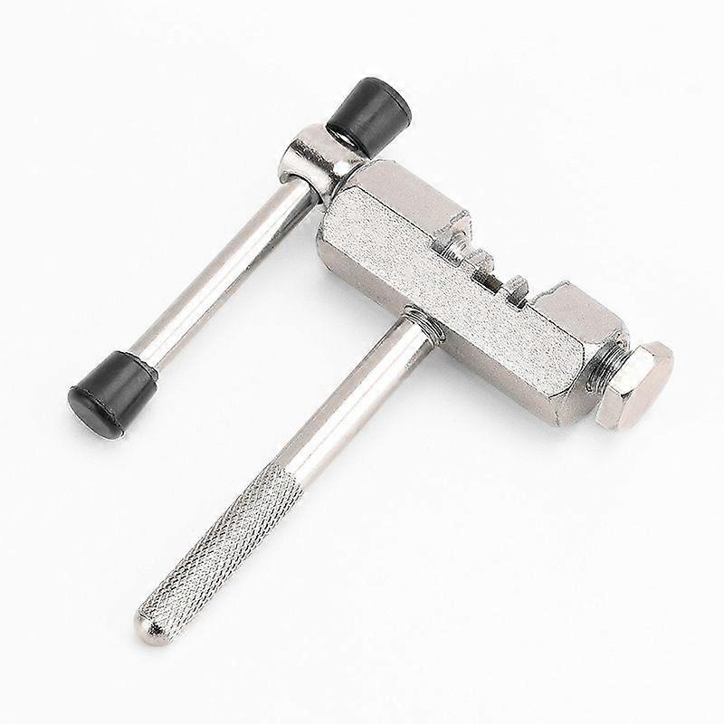 Bike Chain Tool, Bicycle Chain Breaker Spliter Link Remover Chain Repairing Tool Bicycle Chain Rivet Tool - Compact and Portable(1pcs, black + silver)