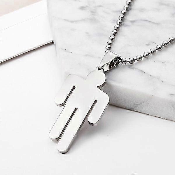Billie Eilish Pendant Round String Chain Stainless Steel