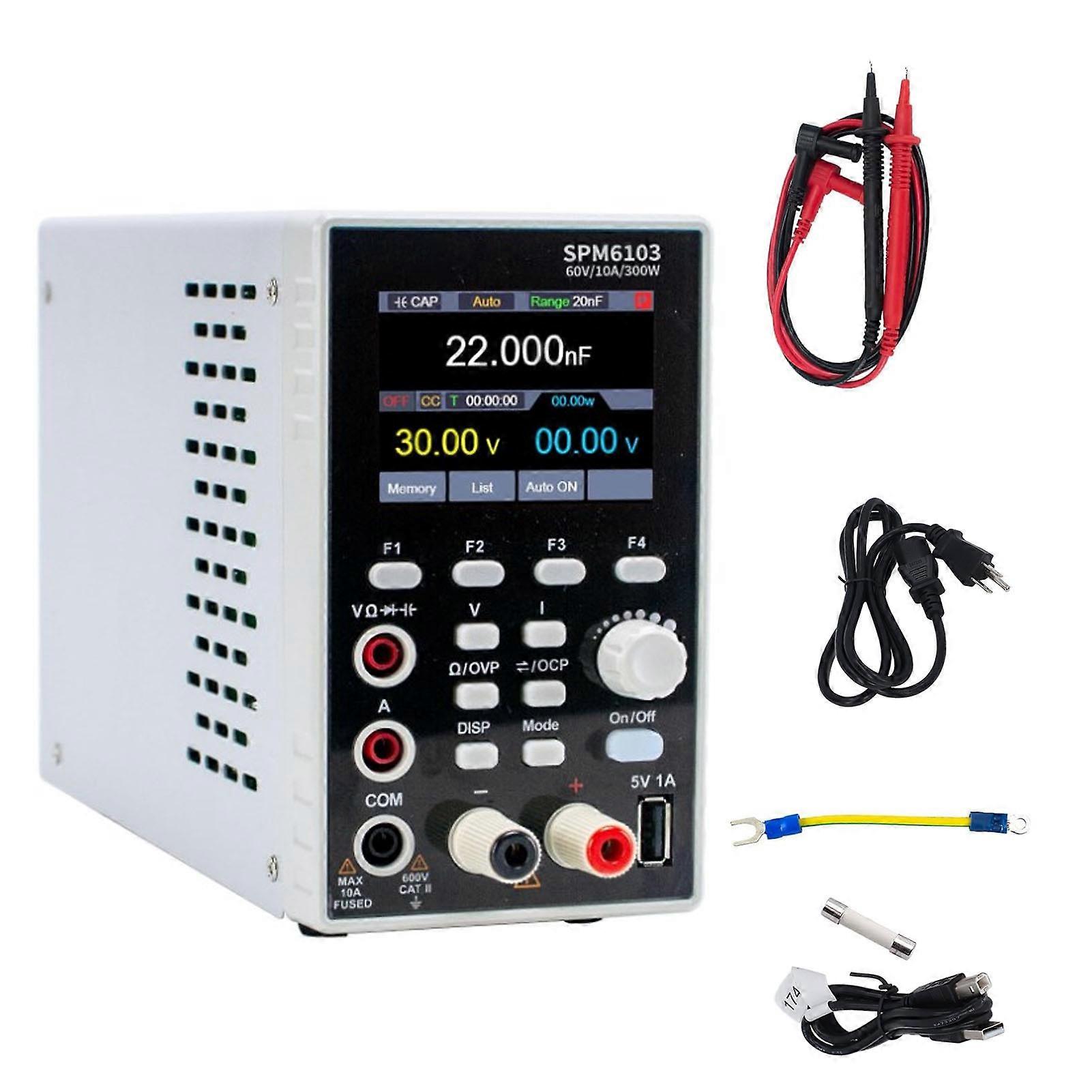 2 in 1 Power Supply and 300W 0‑60V 0‑10A Output DC Power Supply Variable 4 1/2 Digital Multimeter