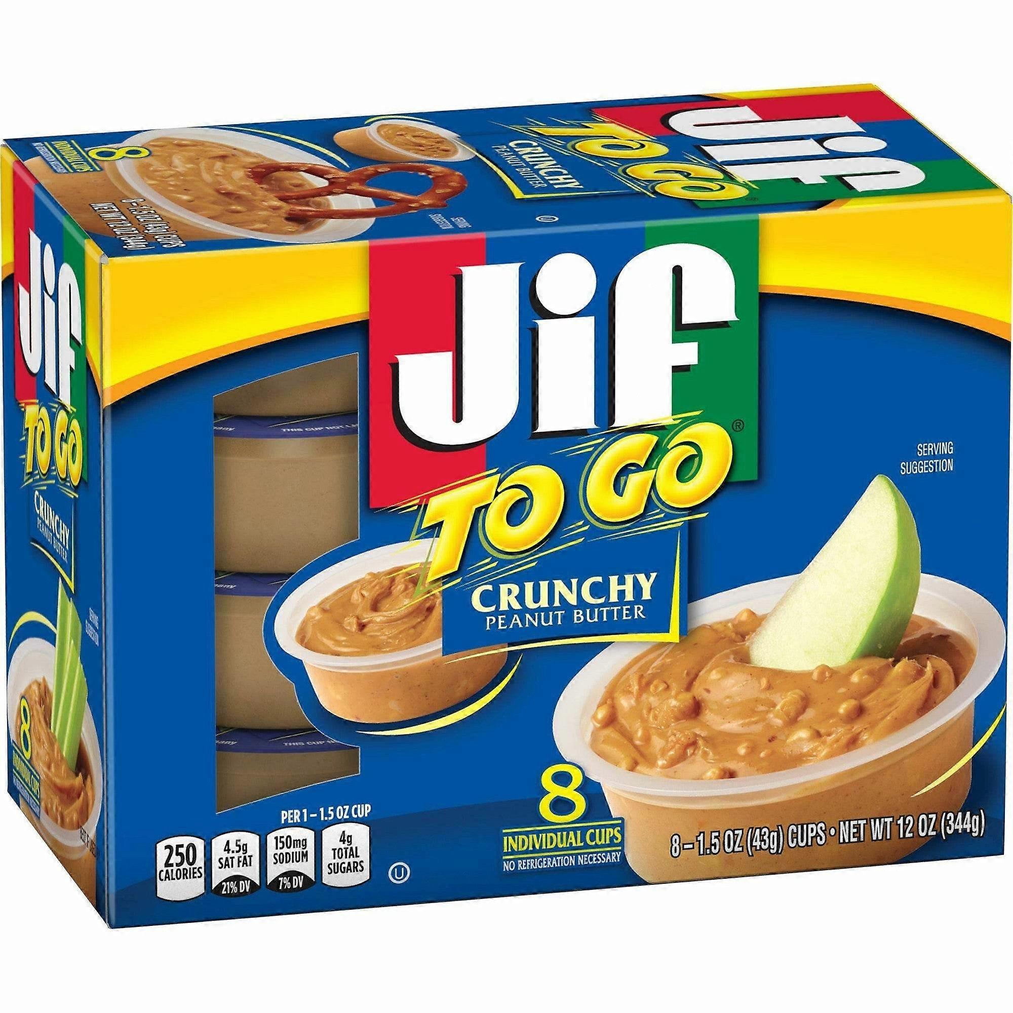 Jif Crunchy Peanut Butter To Go, 8 Ea