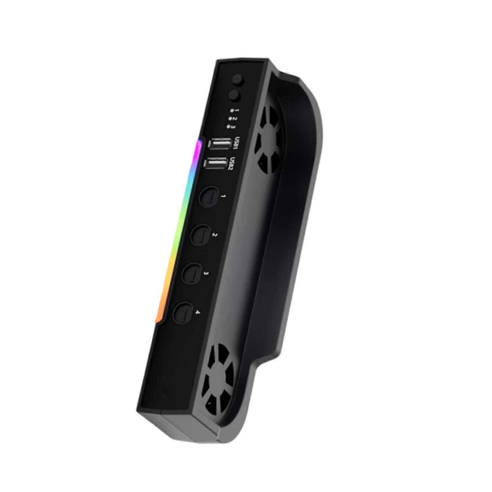 Gaming Cooling Station Active Temperature Control Double Speed Fan Secure Mount Brackets Design ABS Cooling for switch2 Multicolor