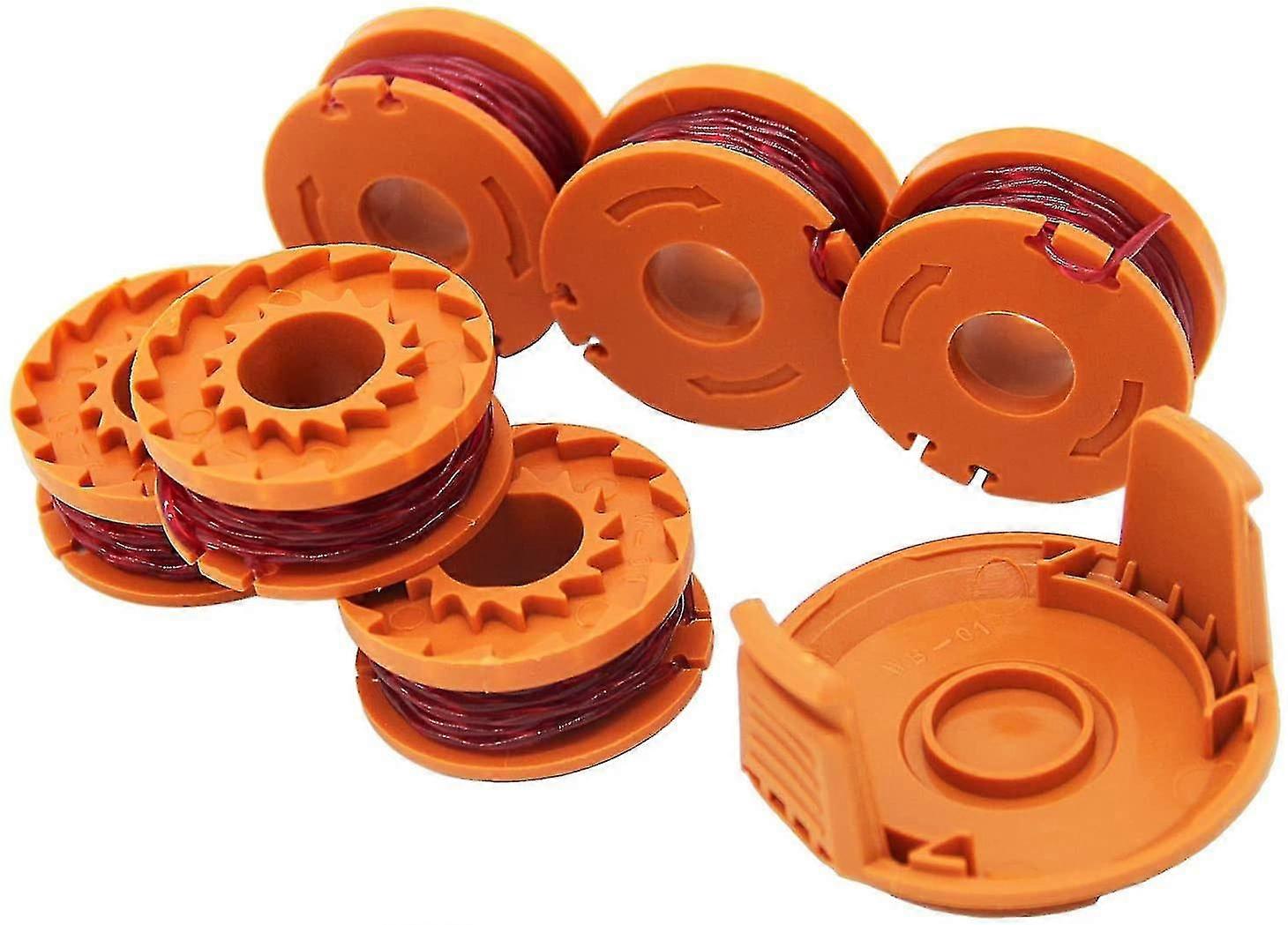 6pcs Trimmer Line For All Worx 20v Trimmers And 1 Trimmer Spool Cap, Compatible With Worx Wg180 Wg16