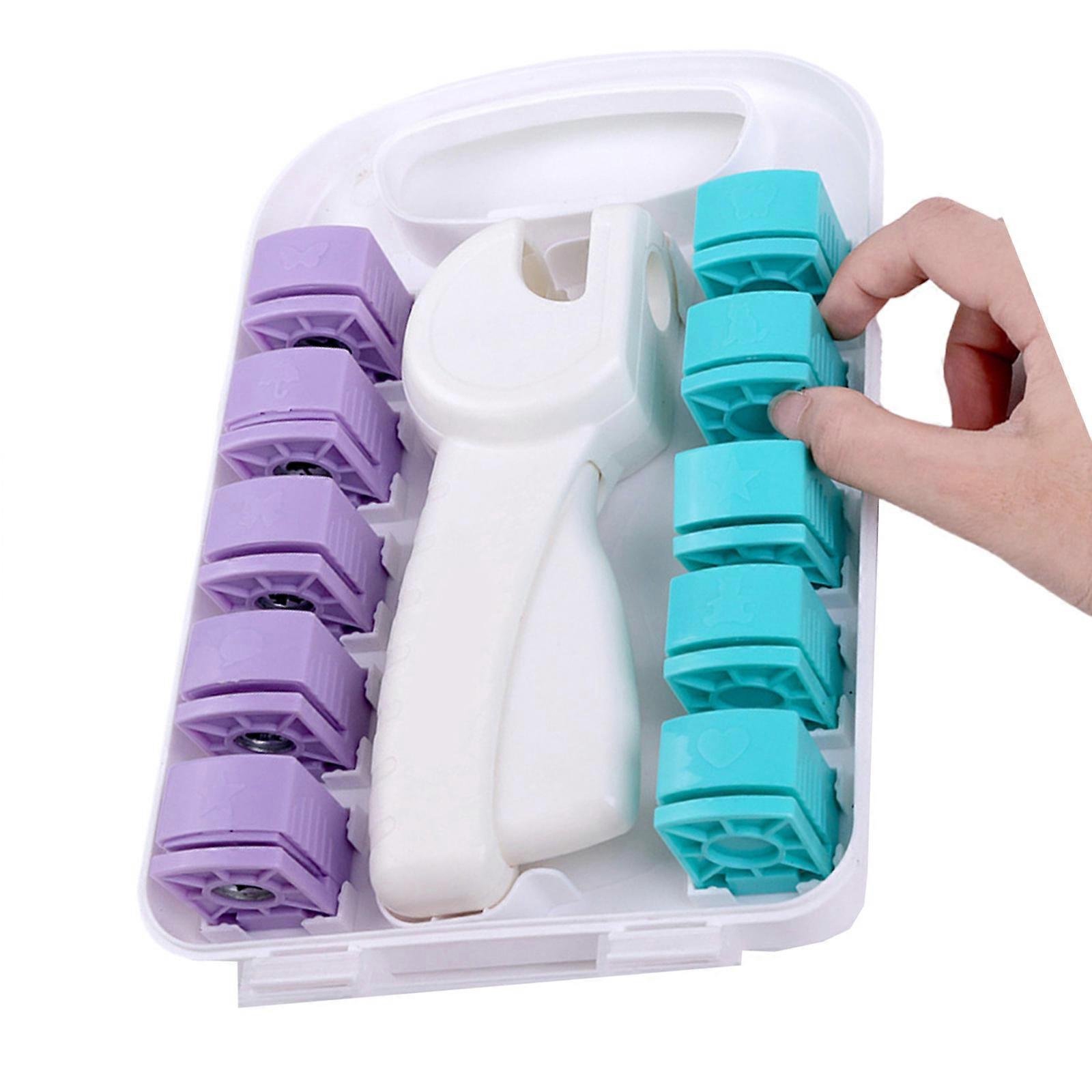 Artistic Lace Paper Hole Punches Tool With Safety Lock Feature Plastic Construction For Crafting Filing Tasks Multicolor