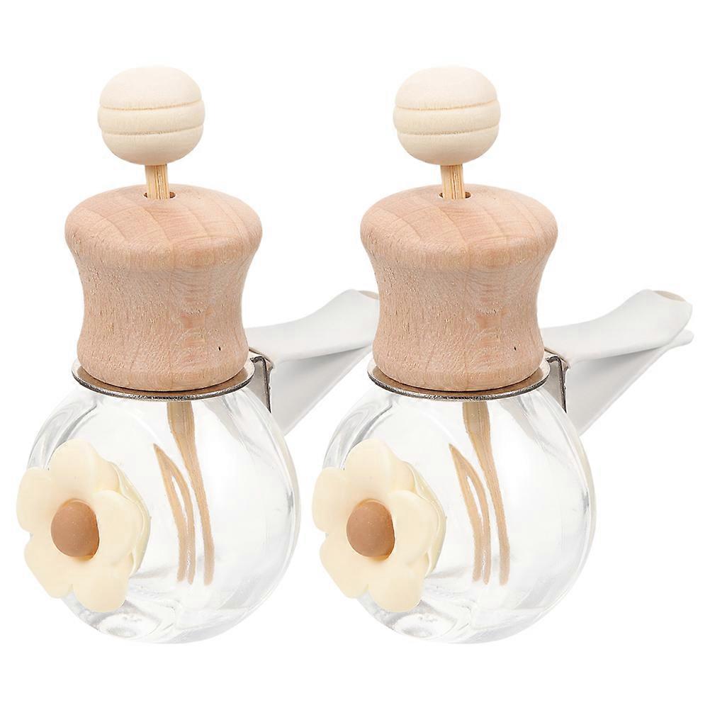 Car Diffuser Essential Oil Bottle with Clip for Aromatherapy 2Pcs Pack