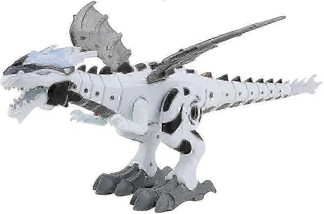 AOOPOO Electric Dinosaur Toy Walking Spraying Simulation Roaring Sound Shaking Head with Flapping Wings Colorful LED Light (Green)