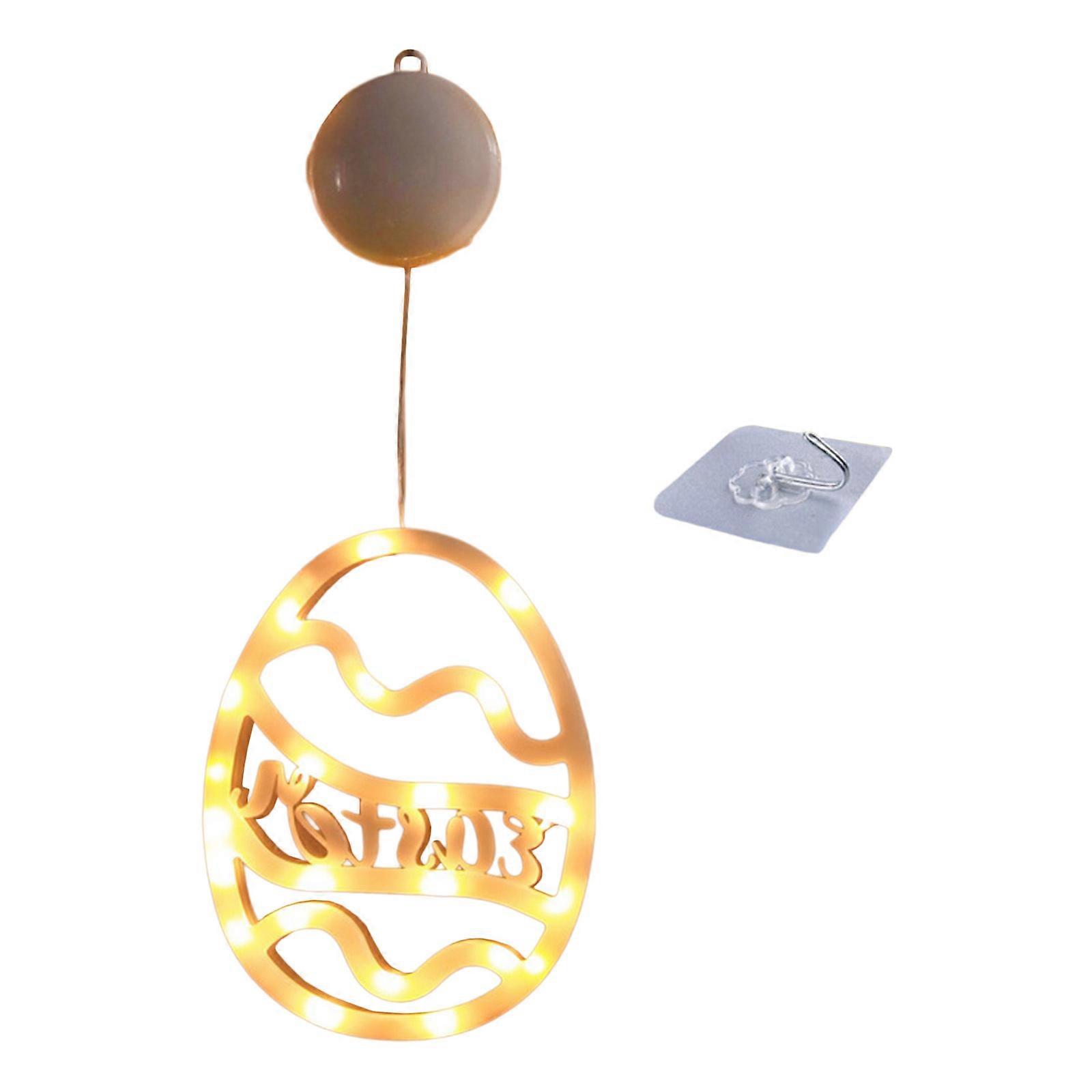 Window Hangings Multicolour Light Window String Light Easter Beautiful Eggs/Rabbit Multicolour Hangings Decors Multicolor