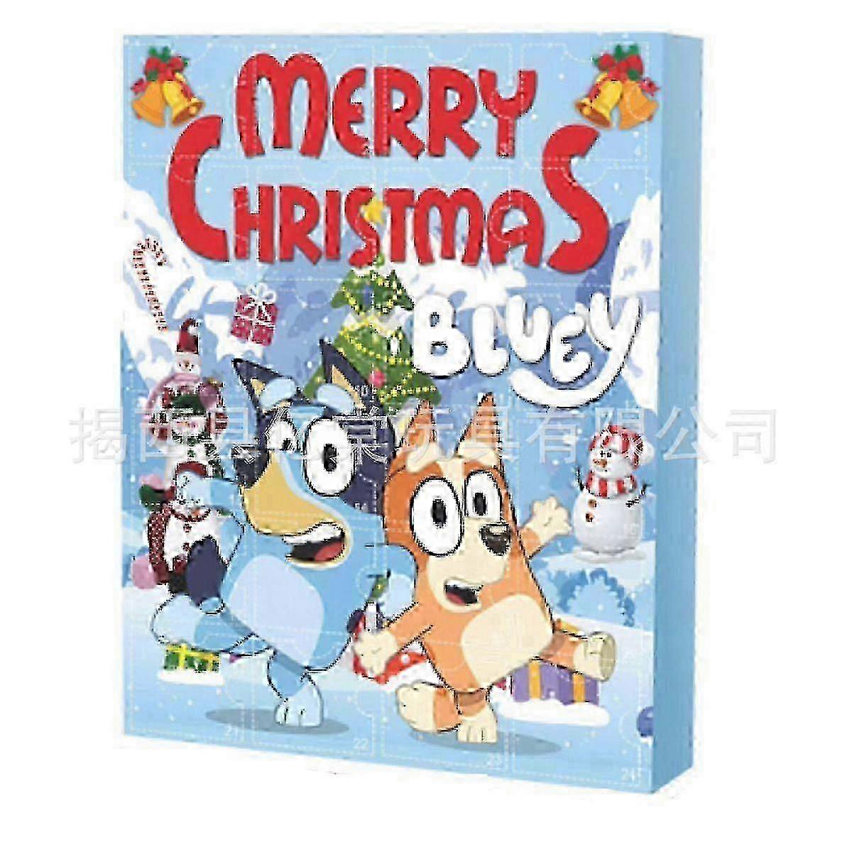 Bluey Advent Calendar 24 Days Countdown Surprise Box Christmas Blind Box Toys Bluey Dog Series Collection z