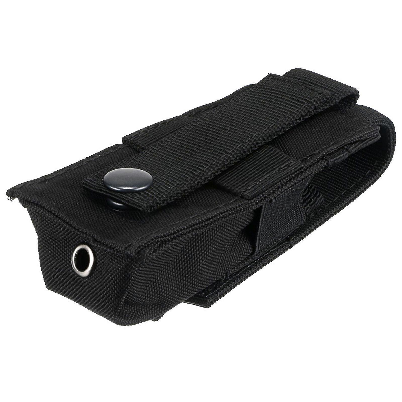 Tactically Flashlight Pouch Single Magazine Holsters Torch Holder Portable Multiuse Tool Pouch for Belt Vest Backpack  Black Color