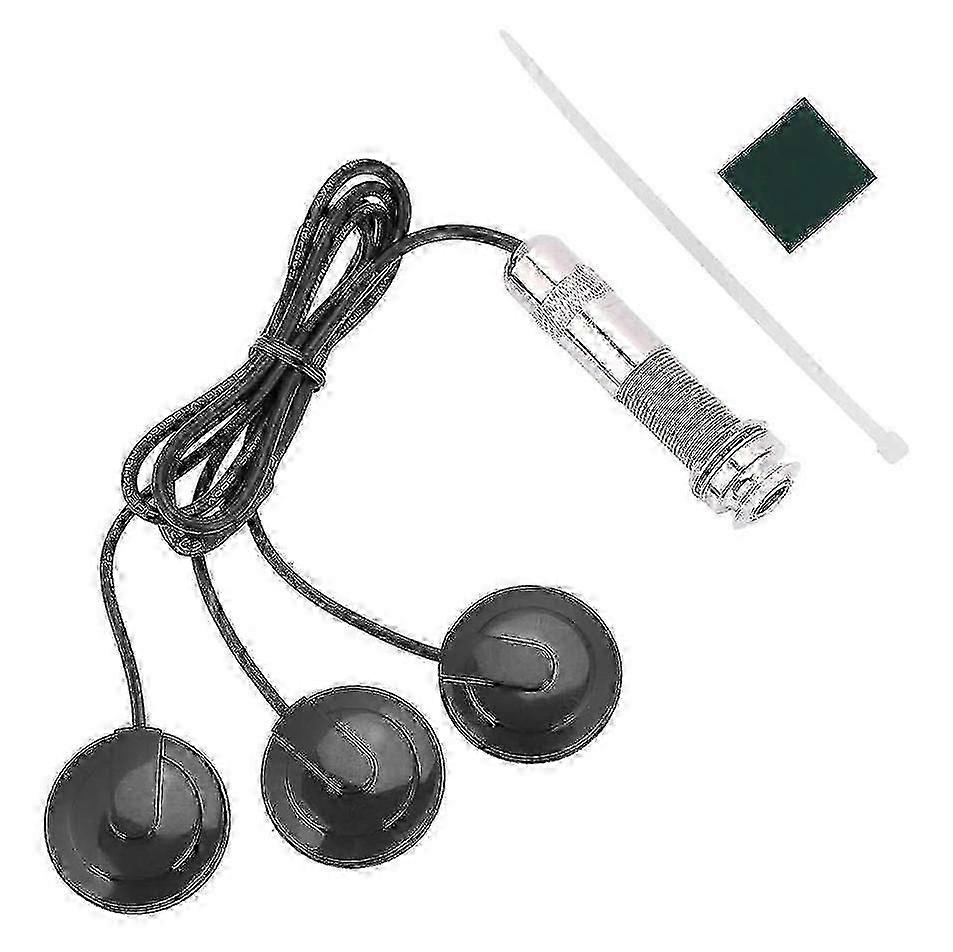 Gitarpickup 3x Piezo-pickup-transduser for akustisk gitar, ukulele og mandolininstrumenter