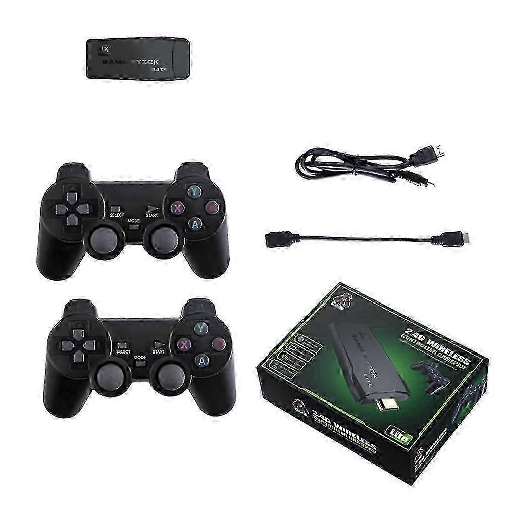 Wireless 4K HDMI Video Game Console Retro 10000+Games TV Stick 64G w/ 2x Gamepad 2025