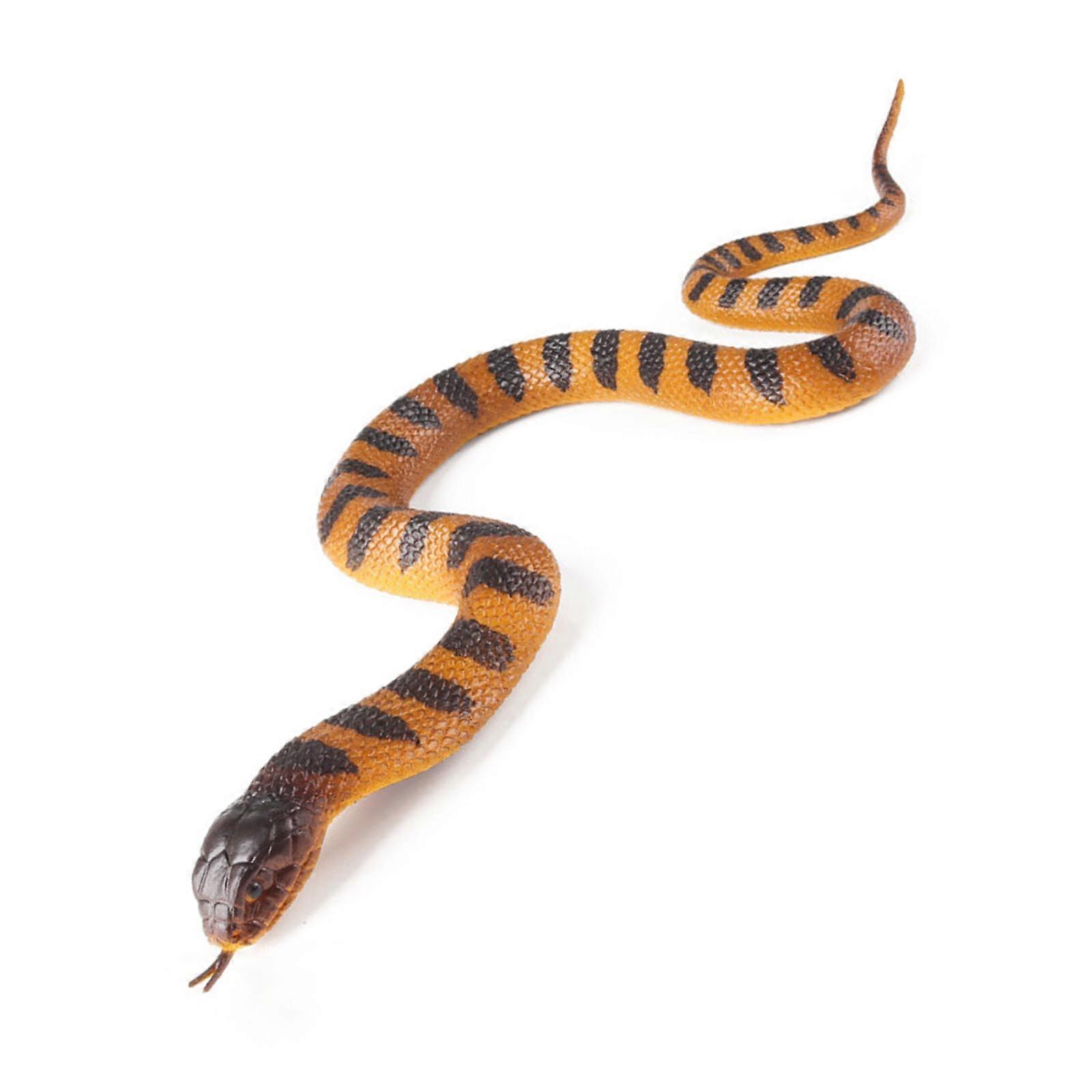 Life Like Rubber Snake Realistic Snake Figurine Toy for Garden Use Deter Birds and Squirrels April Fools Day Prank Toy Multicolor