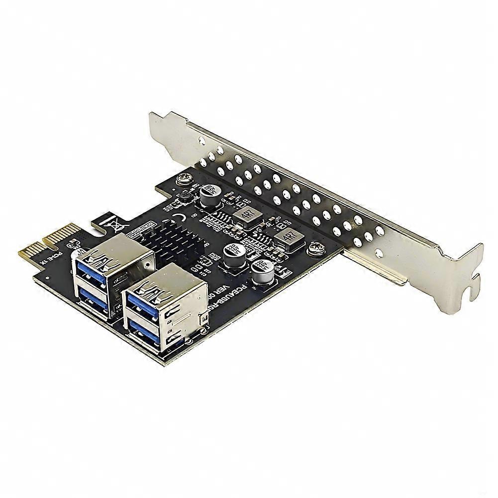 USB3.2 GEN1 PCIE Expansion Card 4 Port USB-A 5Gbps Expansion Card Adapter Riser for WIN7/10/11 LINUX
