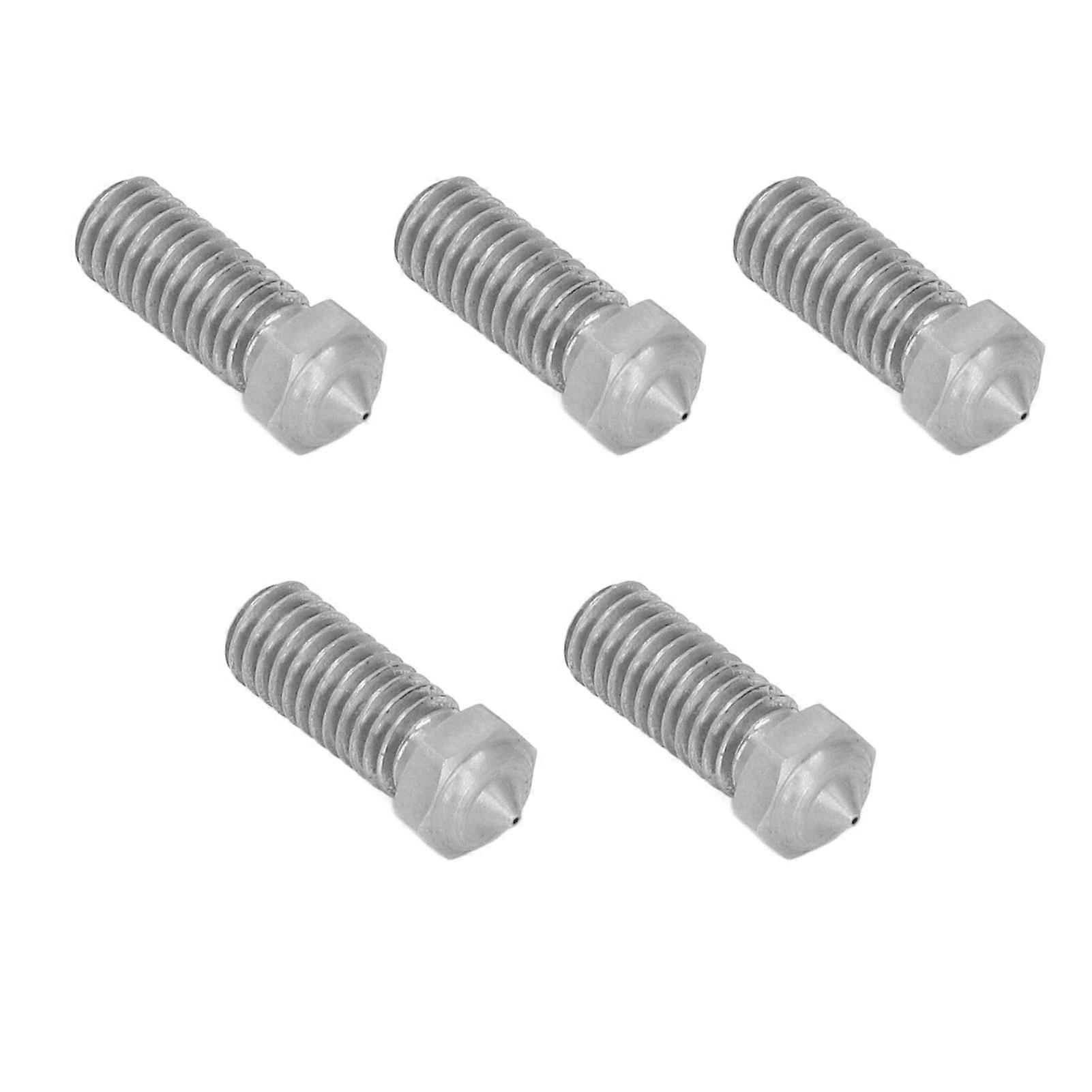 0,4 mm 5PCS rostfritt stål högflödes 3D-skrivare Hotend-munstycke för QIDI X Max3, X Smart3, X Plus3