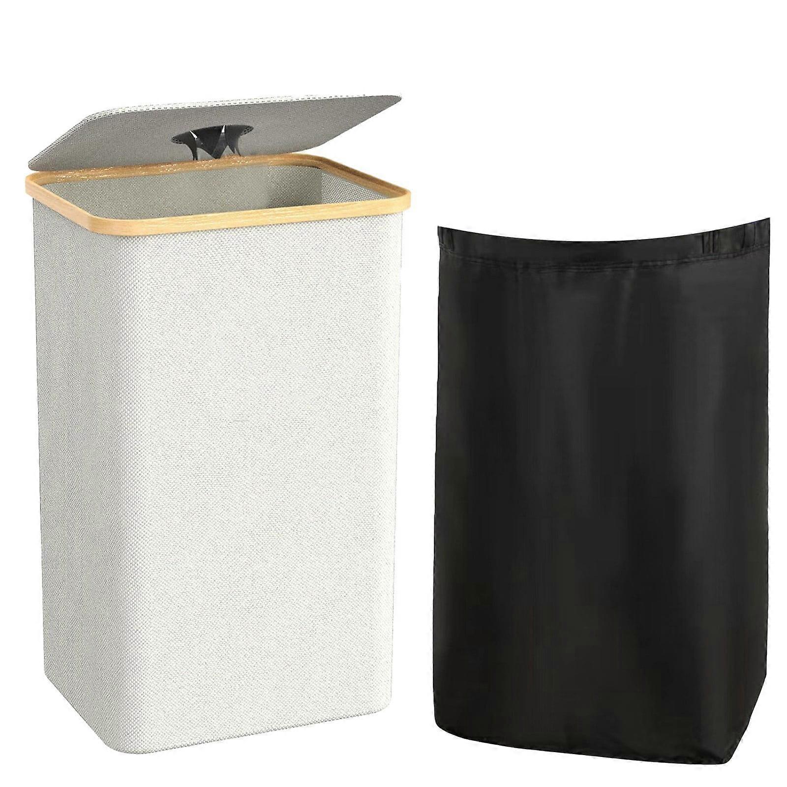 Large 26 Gal (100L) Recycling Storage Container with Lid, Reusable Removable Inner Bag, for Kitchen Indoor, Compatible with Junebrushs Bottles