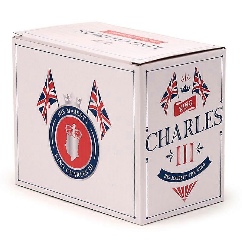Shaped Handle Ceramic Mug - King Charles III 1 Pack