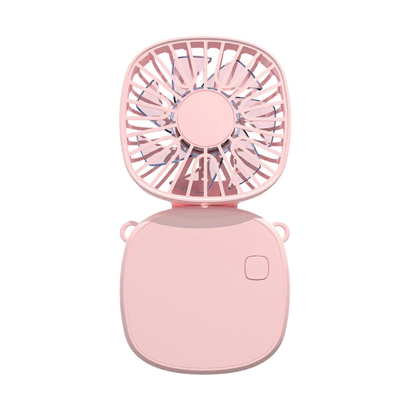 New USB Handheld Fan- Reversible Base- Vertical Blowing- 3 Wind Speeds- Mini Desktop Rechargeable Brushless Folding Easy Storage Small Fan