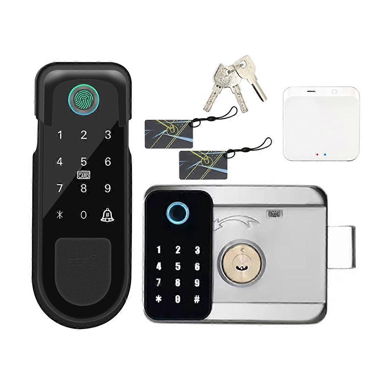 Fingerprint Home Lock for Tuya Bluetooth Door Lock Keyless Entry Fingerprint Tuya App Key IC Card M