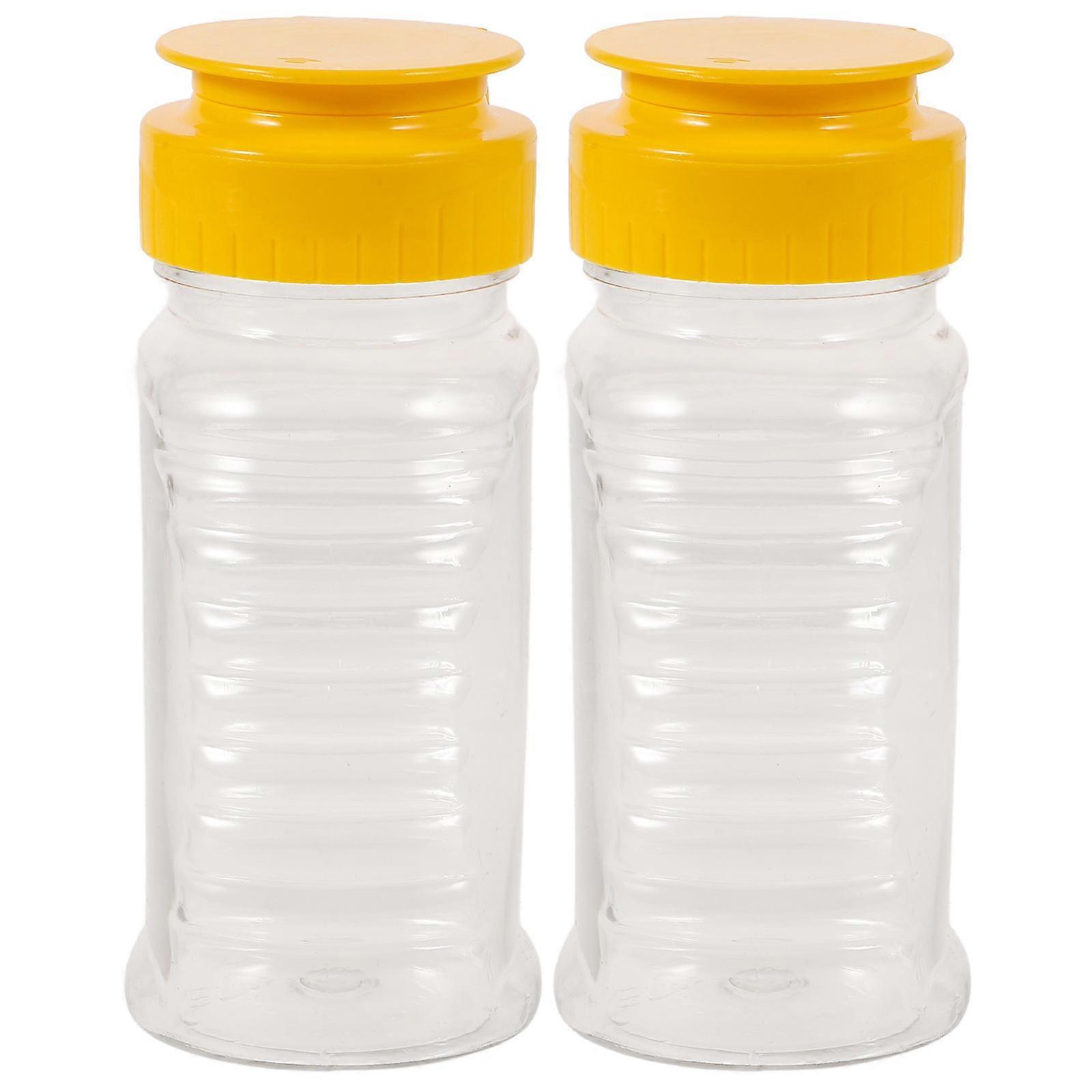 Honey Dispenser Squeeze Bottles for Convenient Use 2Pcs Transparent Plastic