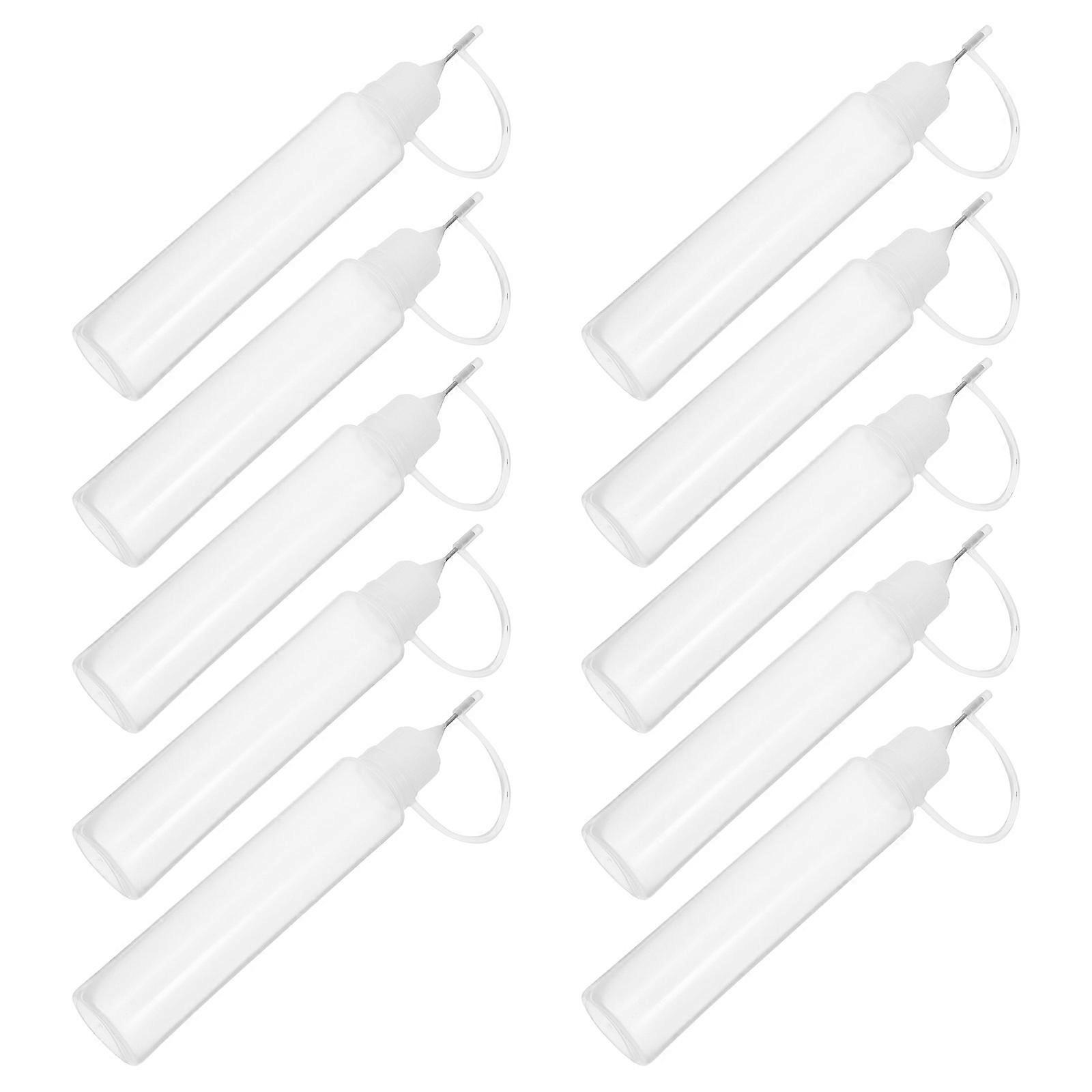 Precision Tip Applicator Bottles for Storage Made of Durable PE Material Transparent Color 10pcs