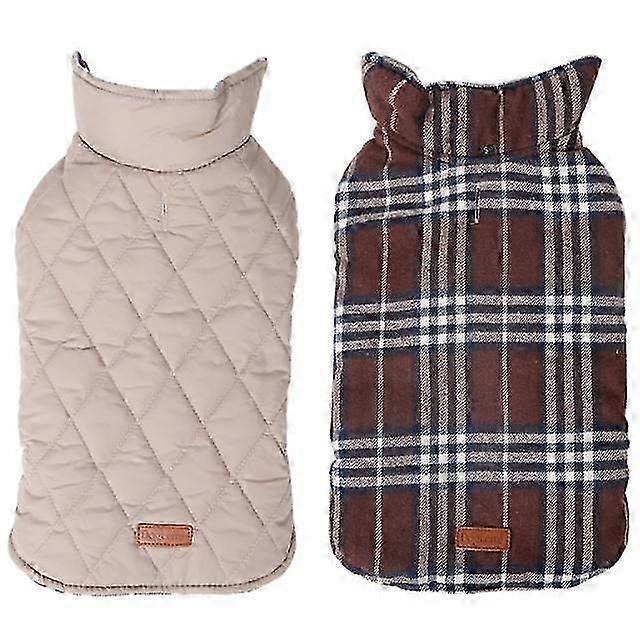 Reversible Waterproof Pet Dog Plaid Jacket Clothes
