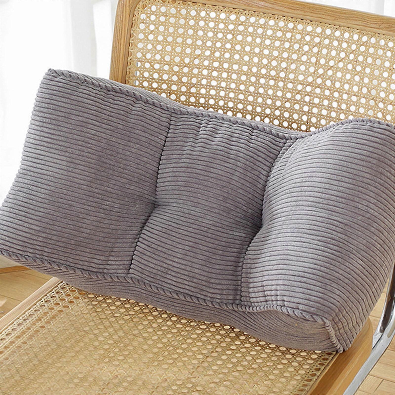 Taotanxi Reading Pillow with Shredded Memory Foam, Lumbar Support & Warming, Gray, Compatible with Bed Sitting