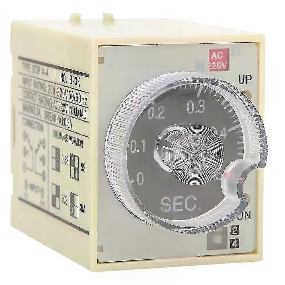 Delay Timer Time Relay Adjustable Knob Anti-Interference PC Shell ST3PA-A AC220V 50/60Hz Time Relay Delay