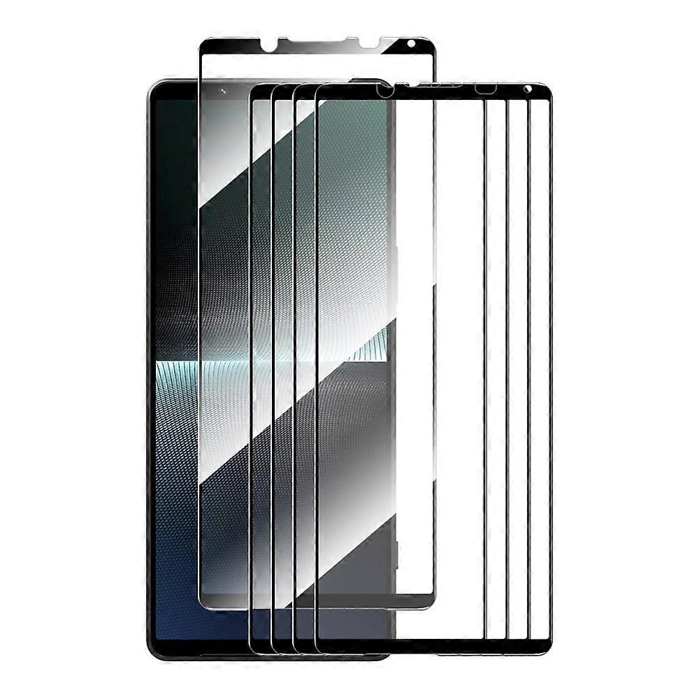 ENKAY HAT PRINCE 5個Sony Xperia 1 Vシルクプリント高アルミニウムシリコンガラスフィルム0.26mm 2.5Dスクリーンプロテクターに対応