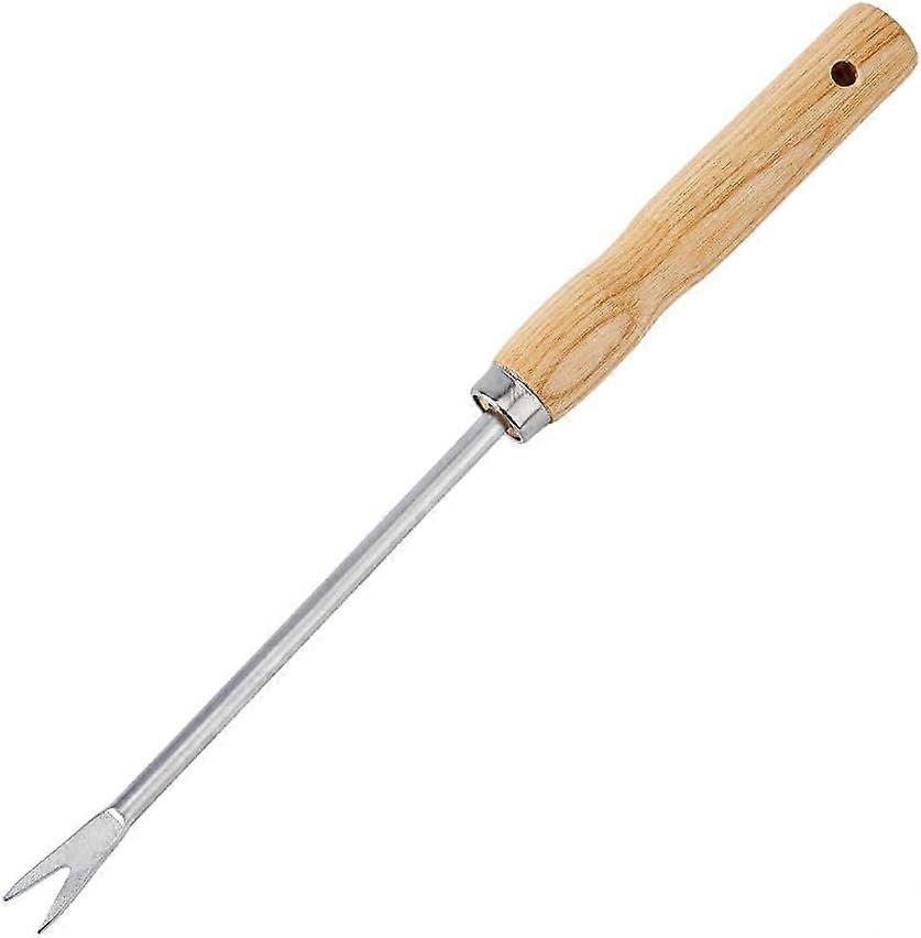 Dandelion Weeder Puller Tool Manual Weeder Tool Garden Weed Remover Tool 430 Stainless Steel Root Picker with Wood Handle Manual Weed Puller Tool for 