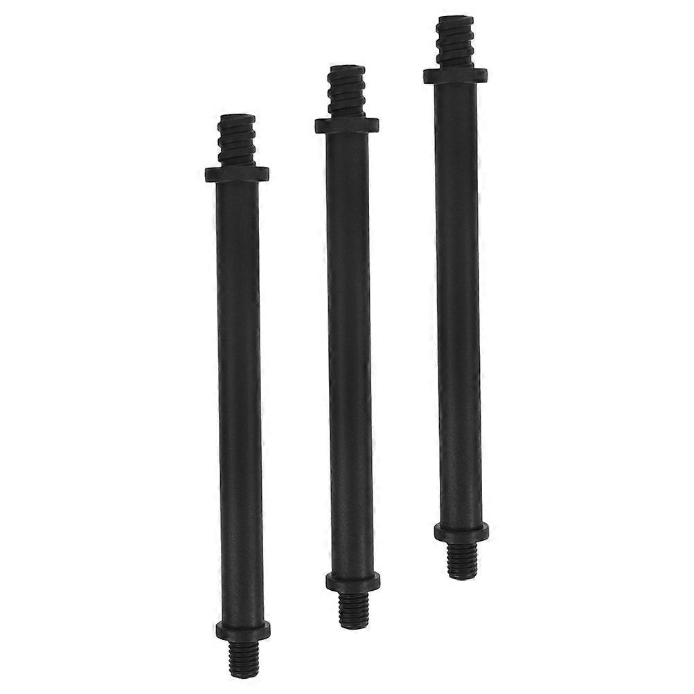 Toilet Brush Handle Adapter Replacement Comfortable Installation For Home Use Black Plastic 3Set