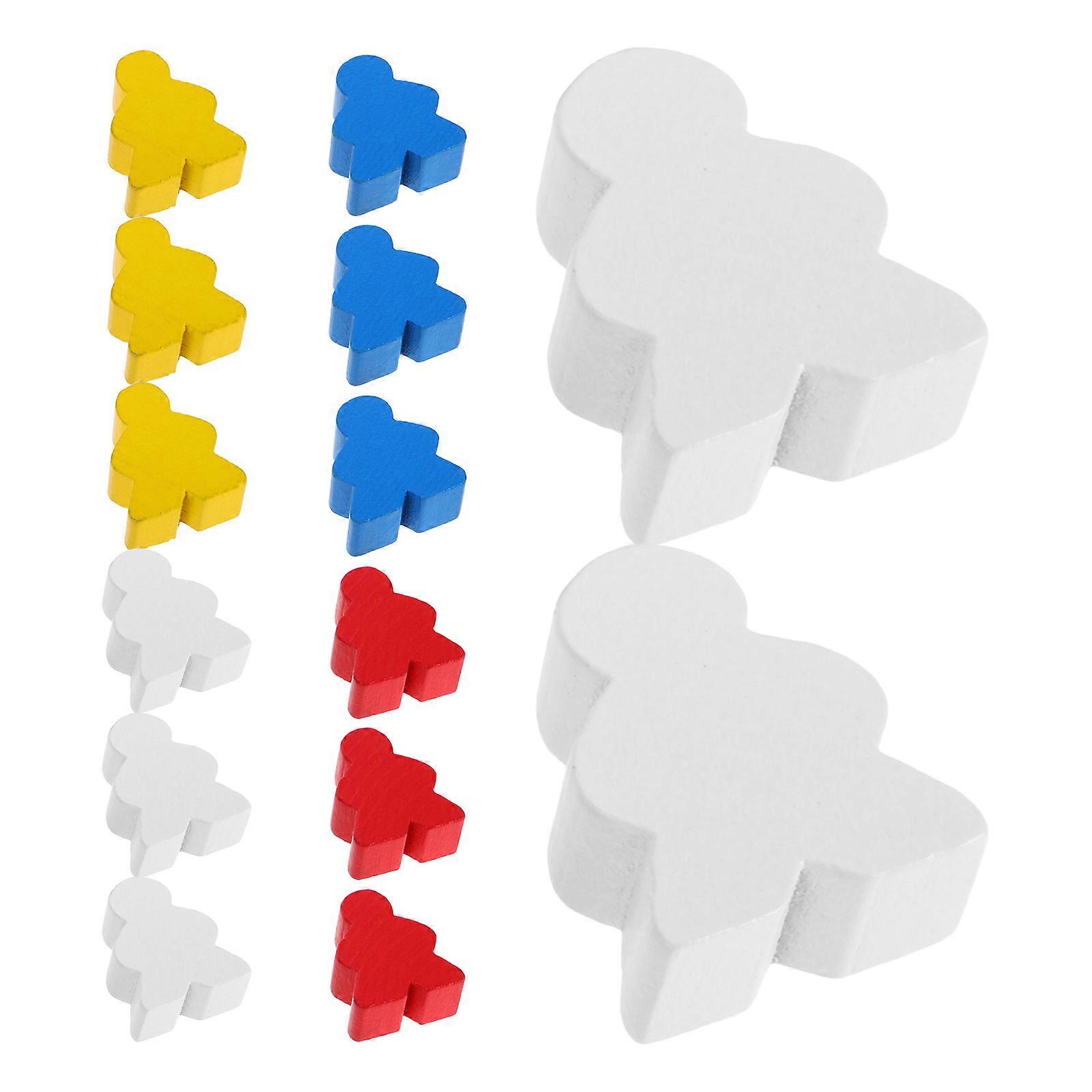 Assorted Shape Wooden Replacement Game Pieces For Tabletop Games Colorful Fun 200Pcs