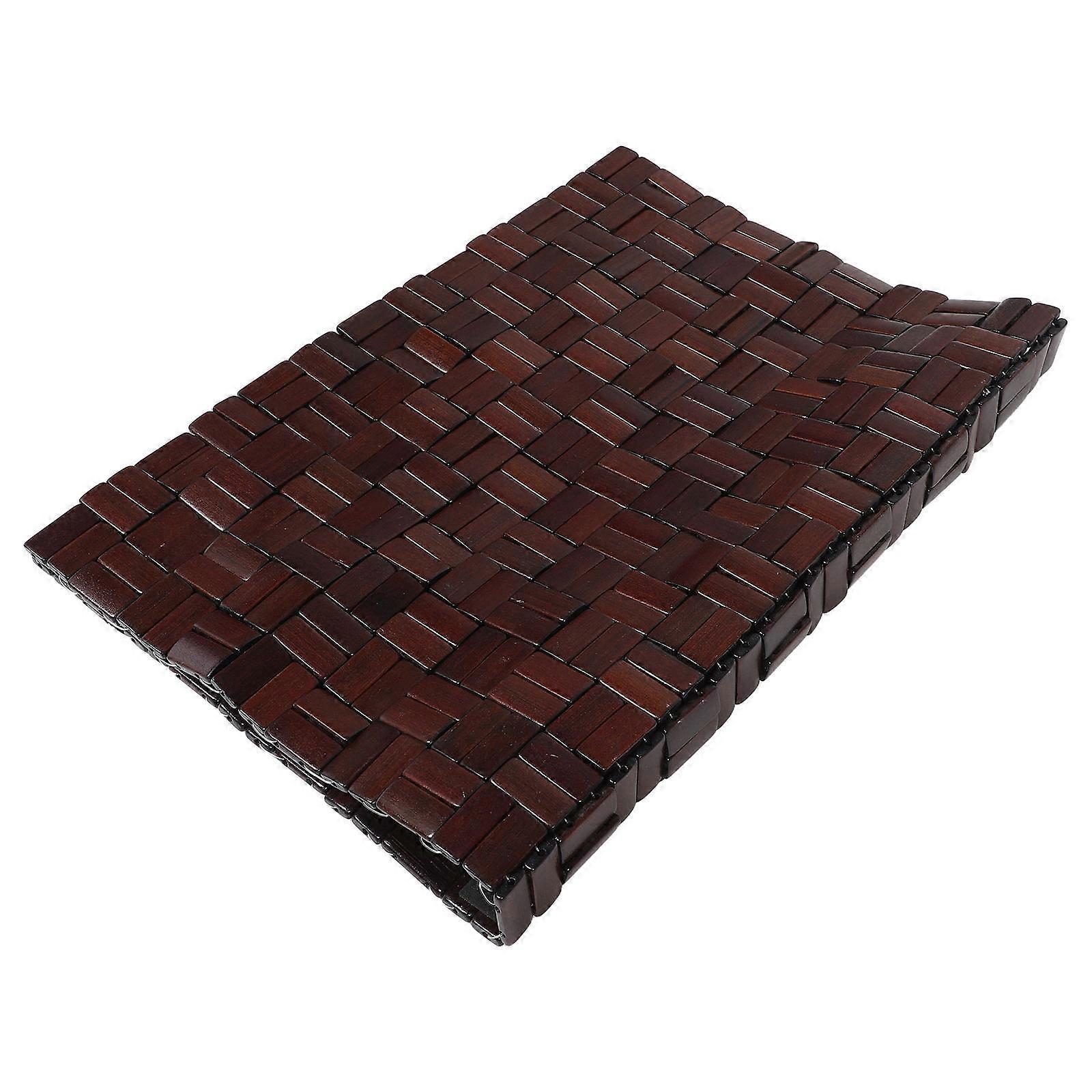 Bamboo Bath Mat Foldable Non Slip Mat for Sauna and Bath