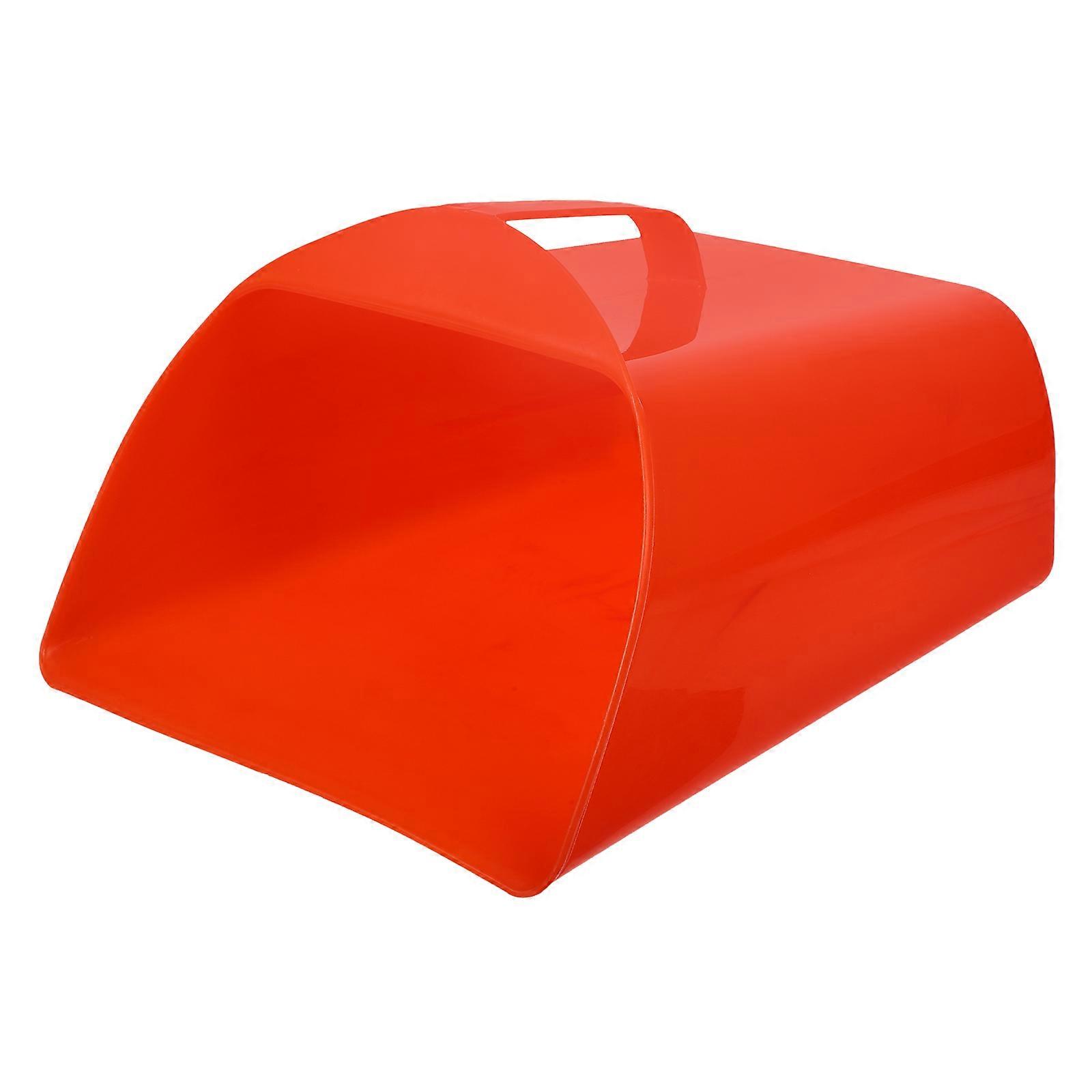 Handheld Dustpan for Cleaning with Handle Lightweight Portable Red Plastic