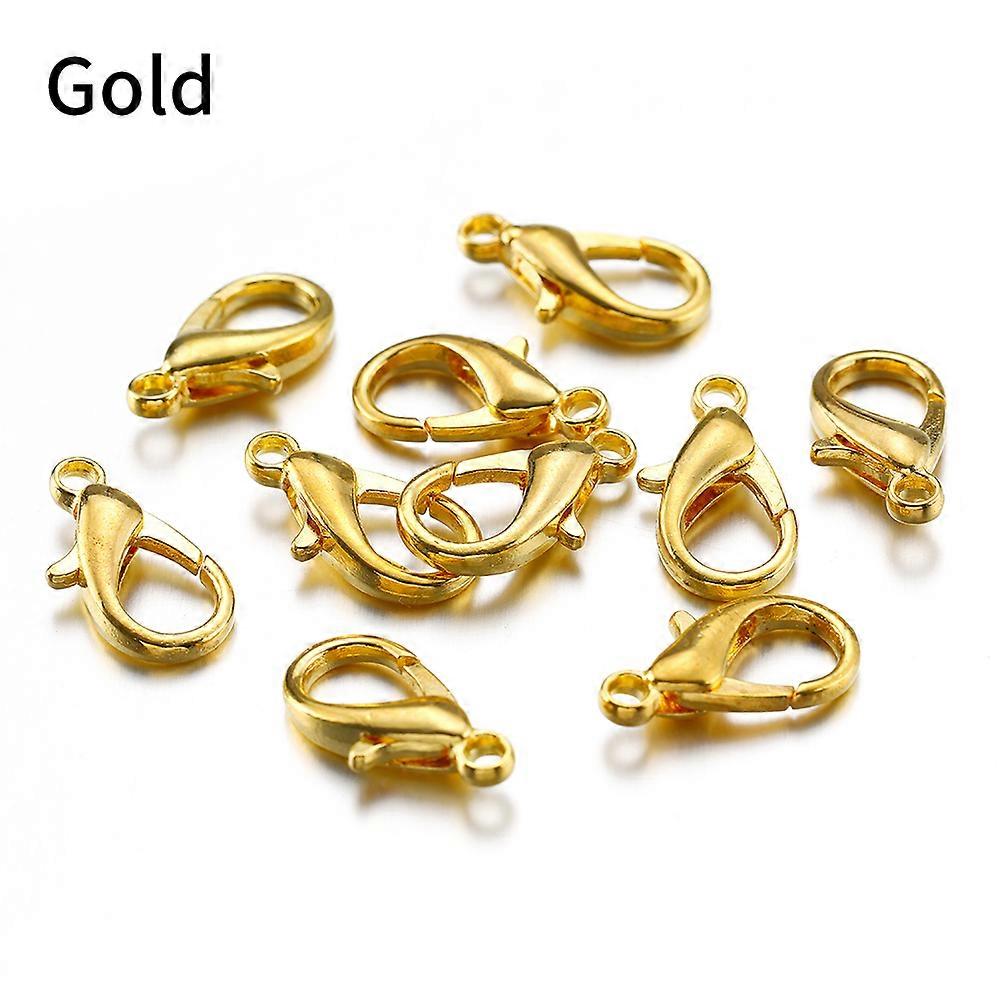 100pcs 10-18mm DIY Lobster Clasp for Bracelet Necklace Hooks Chain Closure Keychain