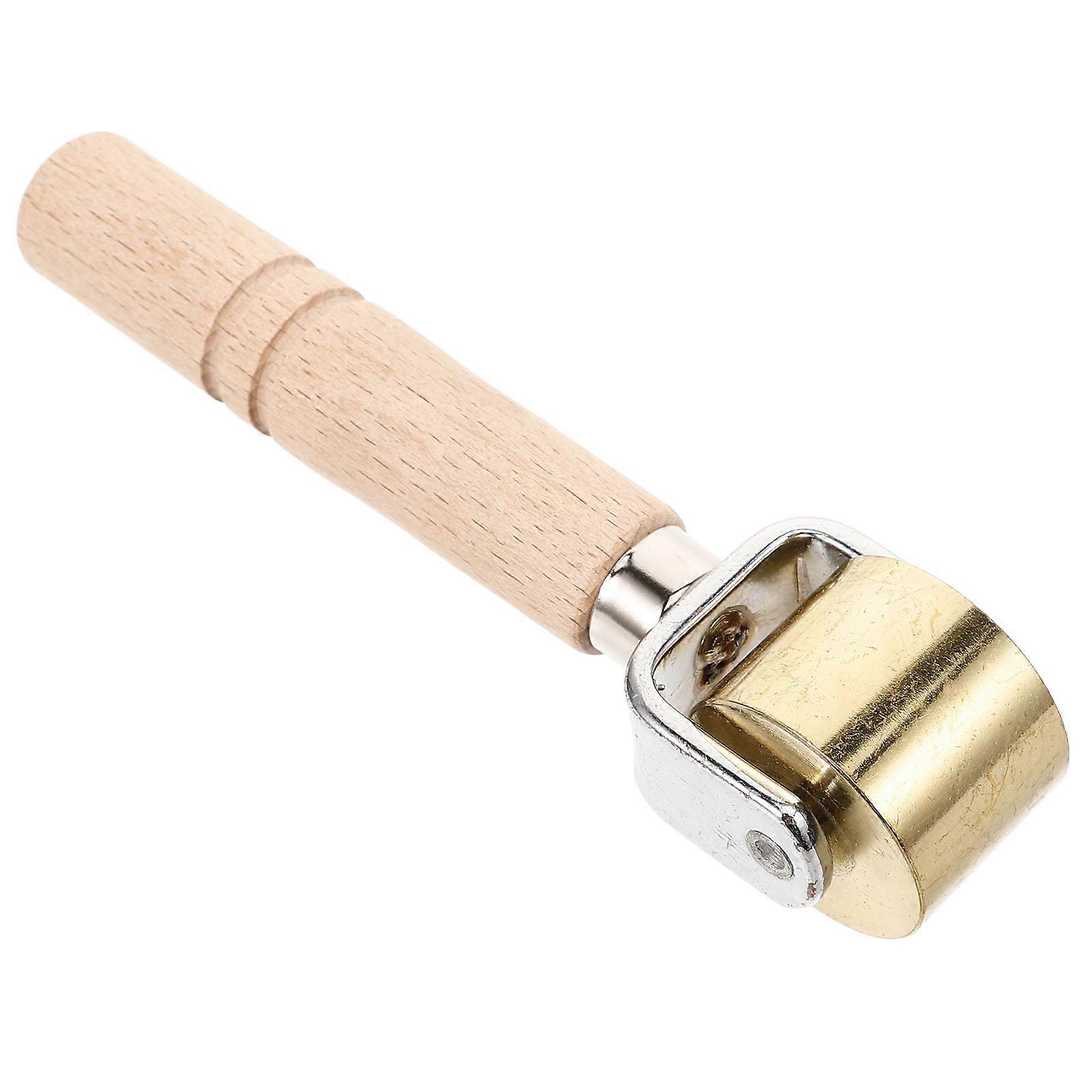 Round Pressing Roller Tool For Craftsmanship Suitable For Bags And Shoes With Exceptional Functionality In Golden Color 1Pack