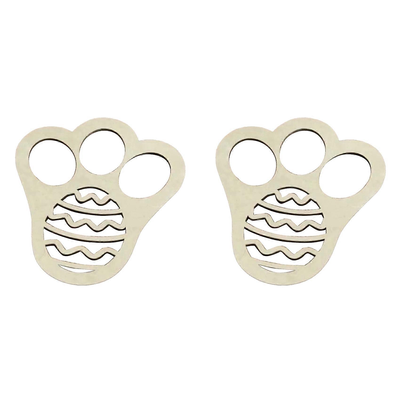 2X Easter Rabbit Foot Print Stencil Floor Bunny Foot Print Template Reusable Stencil