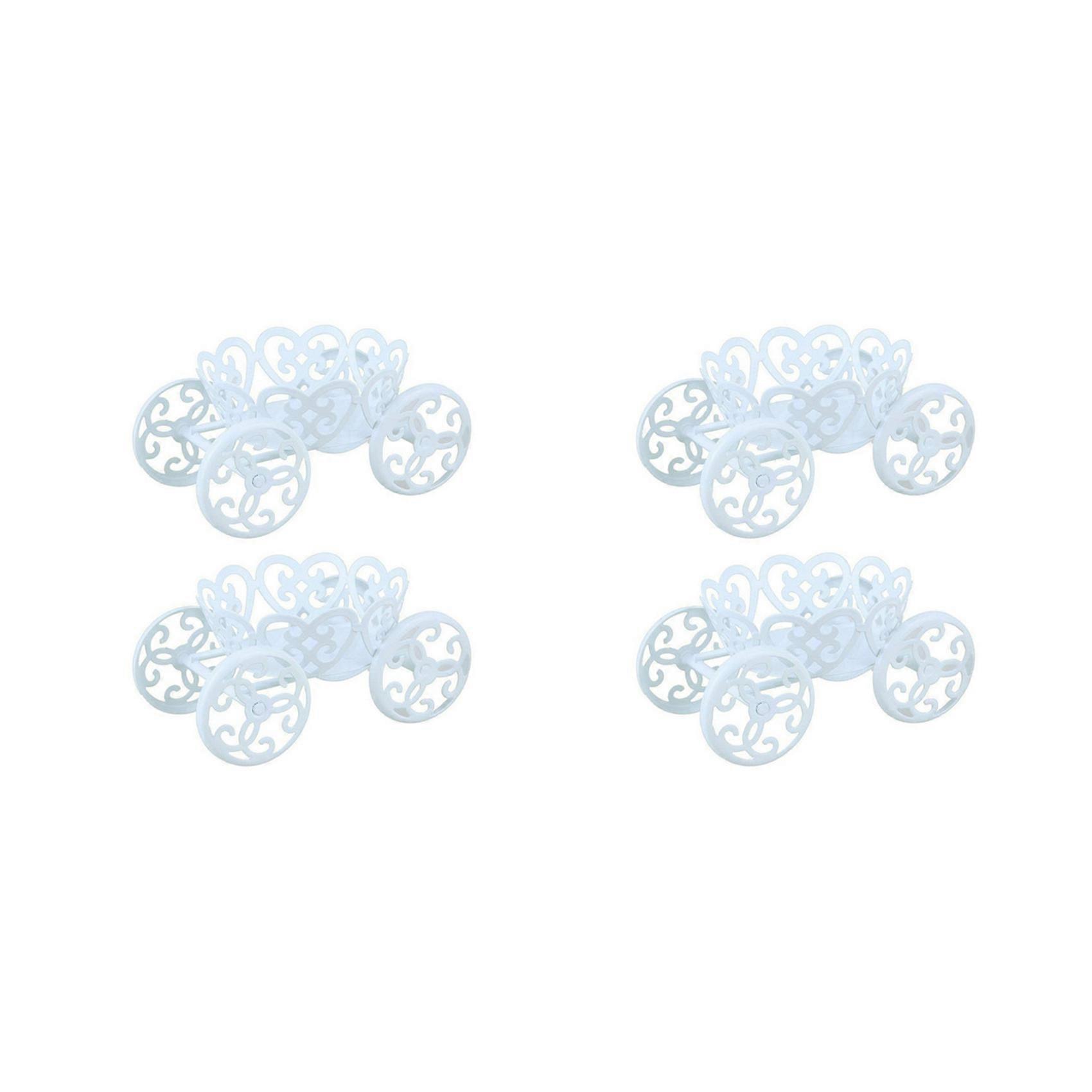 4-Pack Single Princess Carriage Cupcake Stand Holder Display