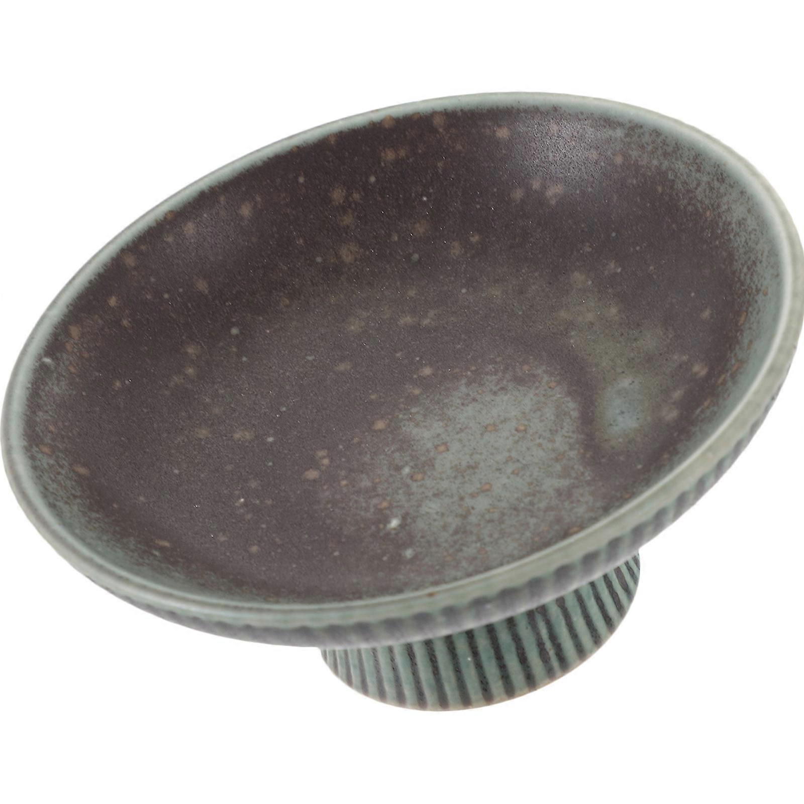 Footed Porcelain Fruit Bowl for Serving 2Pcs Multi Color Snack Plates