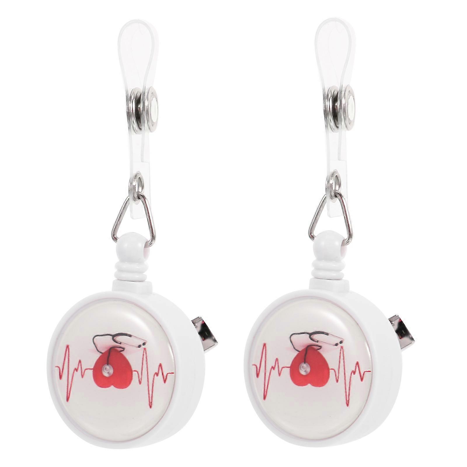 Badge Buckles Retractable Badge Holder Clips for Nurses 4Pcs