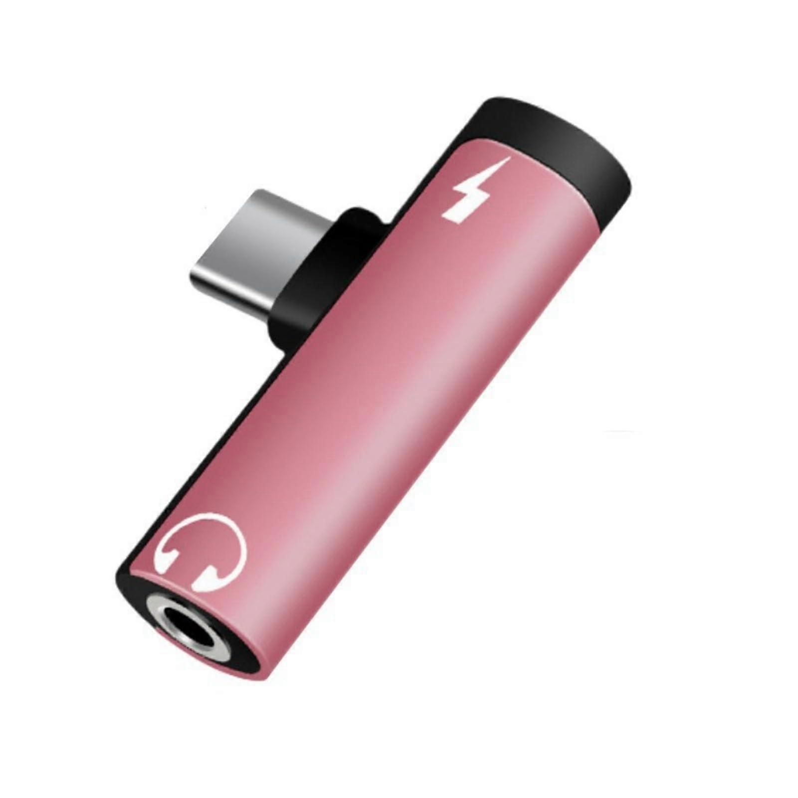 Double Function TypeC USB 3.5mm Audio Adapter With Charging Port Aluminum Alloy Housing Smartphone Compatible