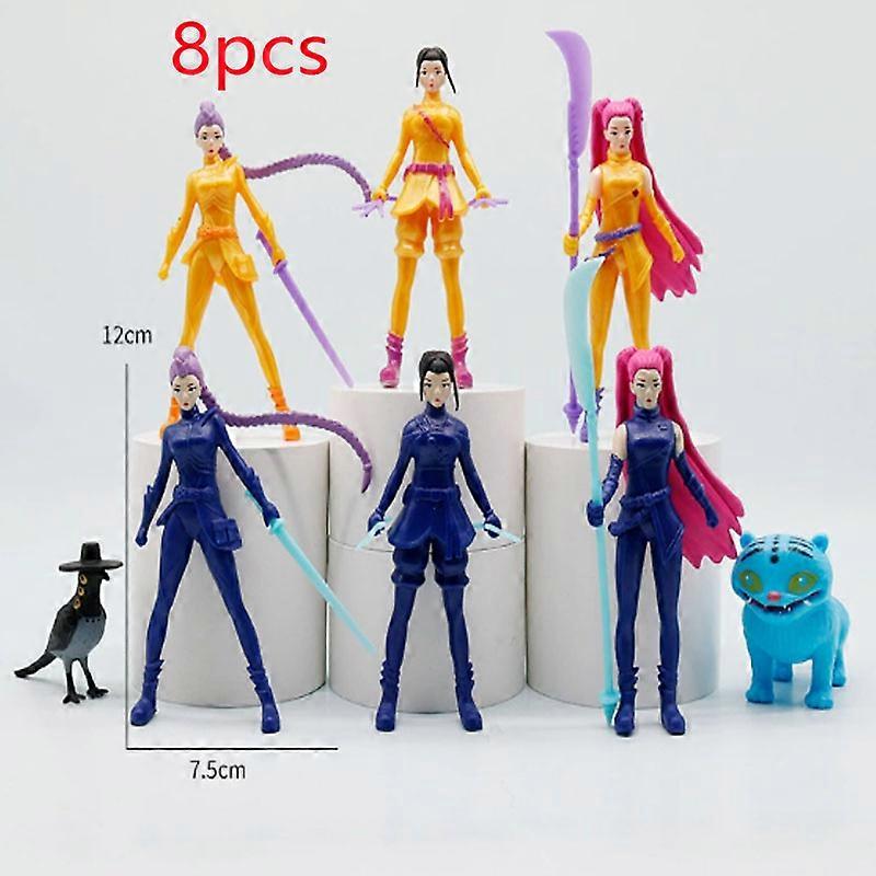 5 pi��ces/ensemble Kpop chasseurs de d��mons Figure mod��le jouet PVC dessin anim�� p��riph��riques de jeu d��coration de bureau Collection figurin