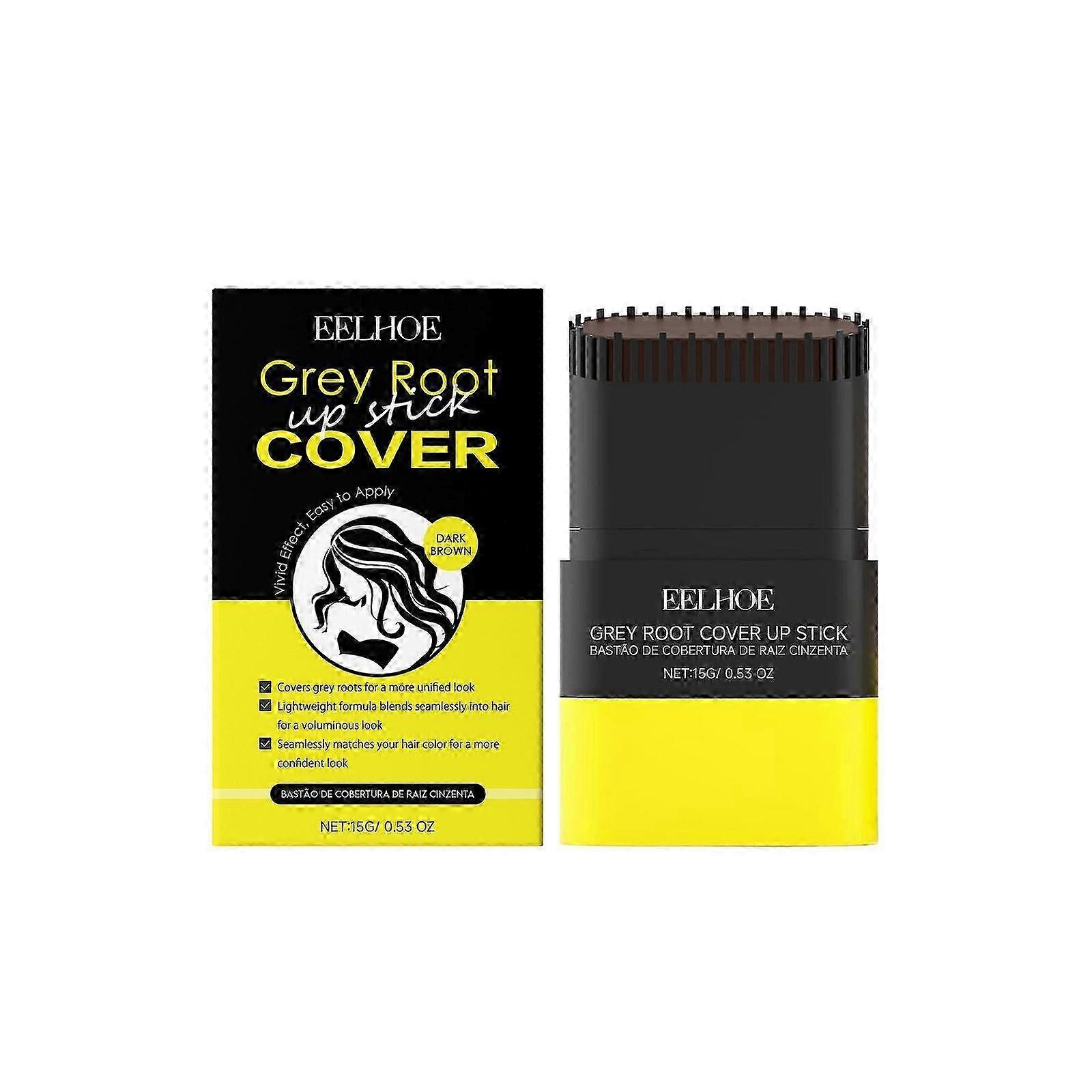 Dark Brown Hair Root Touch-Up Stick | Quick, Portable Grey Coverage & Easy Application